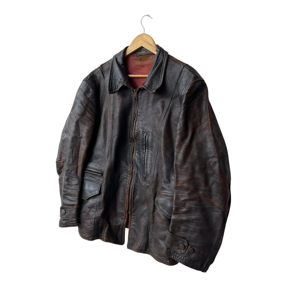 Sears True Vintage 30s Sears Hercules Horsehide Half-Belt Jacket Size US L / EU 52-54 / 3 - 3 Thumbnail