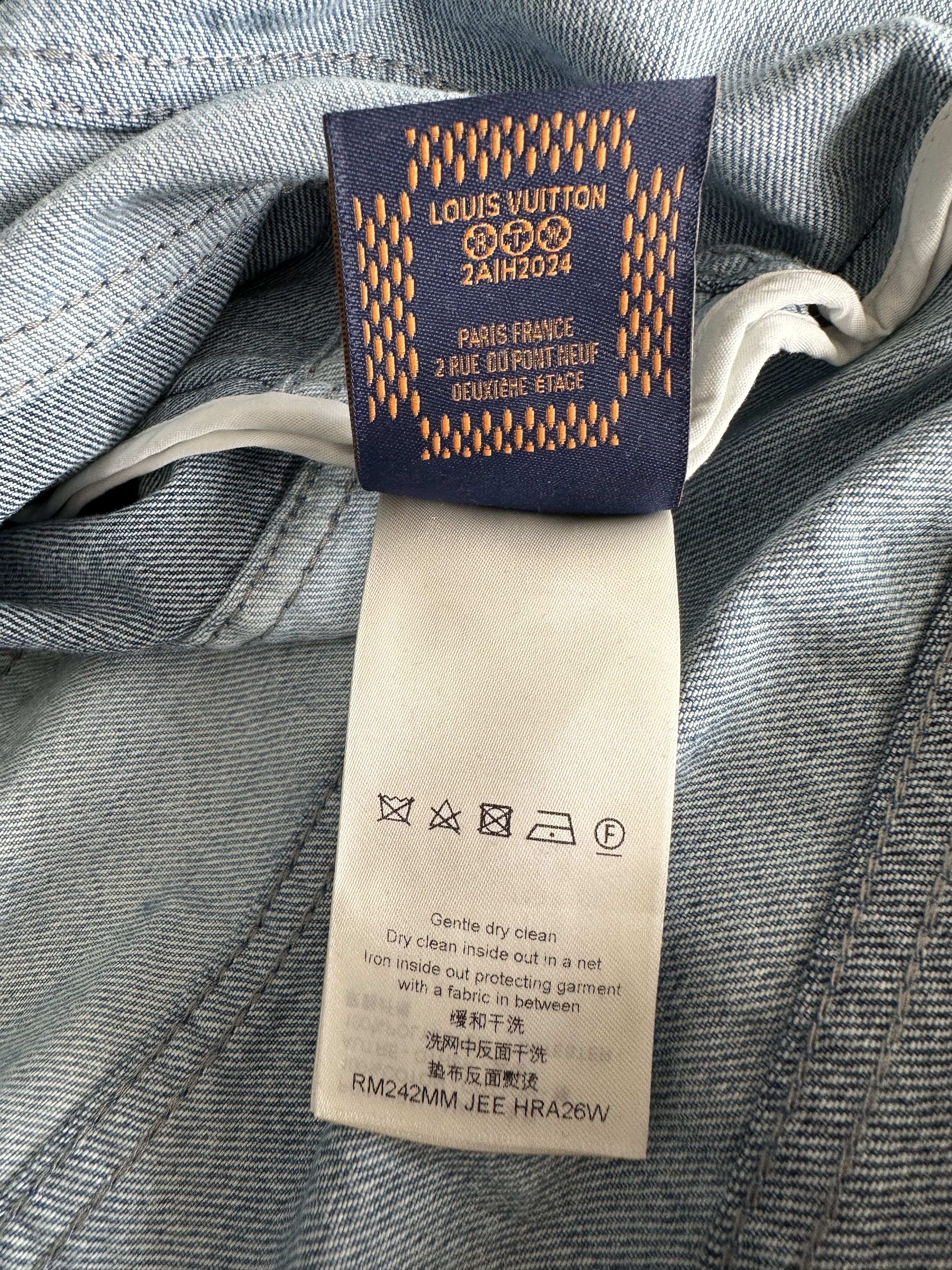Louis Vuitton Louis Vuitton Blue Monogram Patchwork Denim Polo Shirt Size US XXL / EU 58 / 5 - 5 Thumbnail