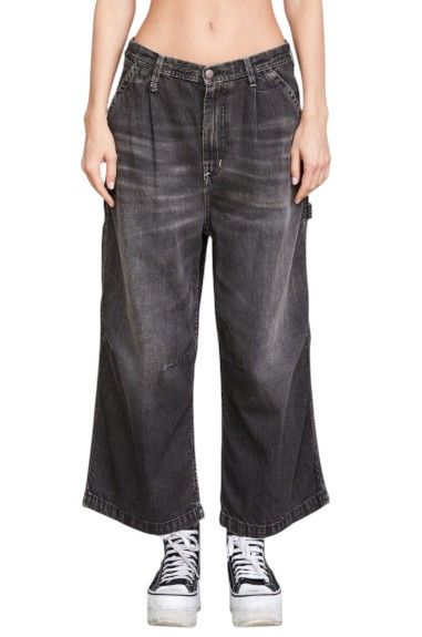 R13 CROP WIDELEG CARPENTER 26 Ellery Black Faded 87802 Size 26" / US 2 / IT 38 - 1 Thumbnail