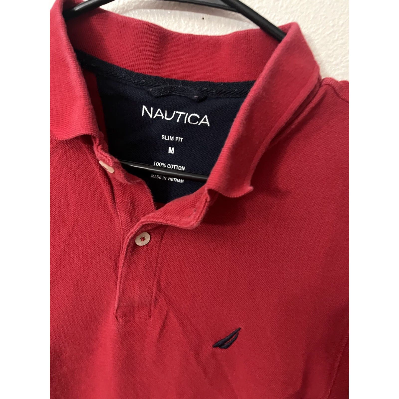 Nautica Nautica Polo Shirt Men Short Sleeve Slim Fit Red M - Classic Brand Logo Golf Boating Casual Shirt Size US M / EU 48-50 / 2 - 3 Thumbnail