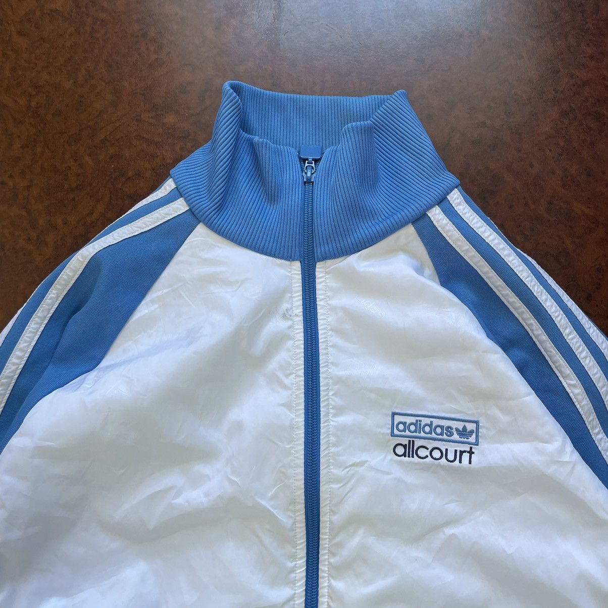 Adidas × Vintage 00s Adidas Track Jacket baby blue bomber sweatshirt allcourt Size US M / EU 48-50 / 2 - 2 Thumbnail