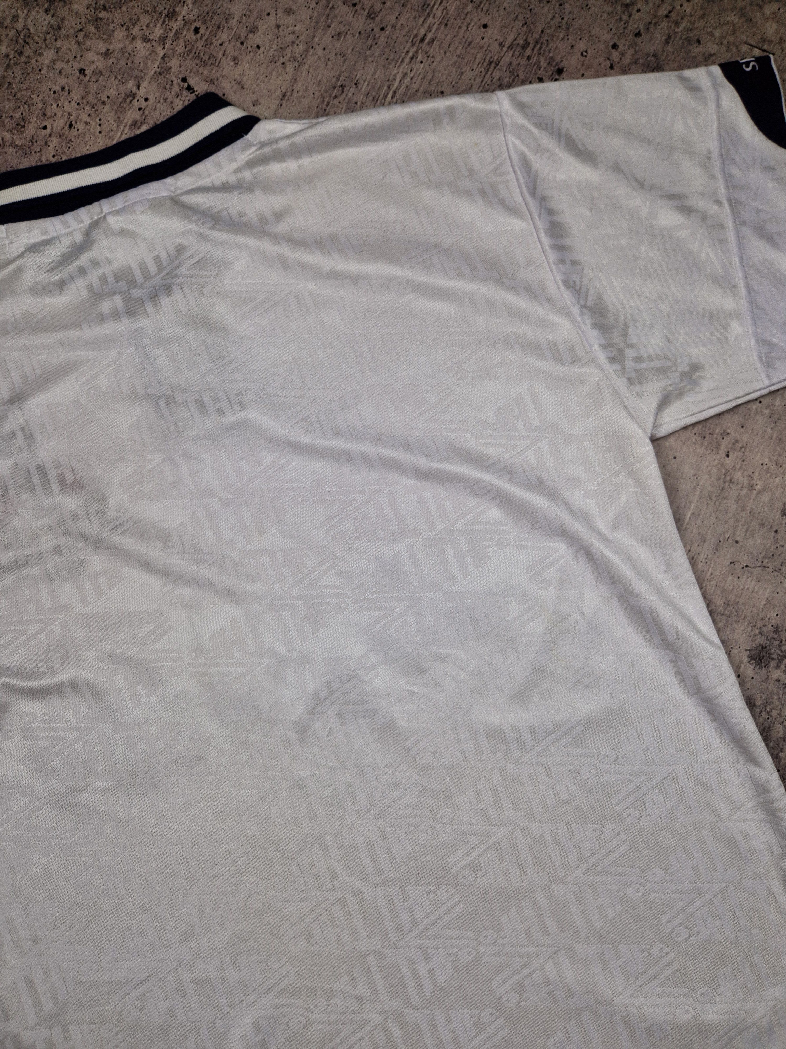 Umbro Tottenham Hotspur 1991-1993 home football jersey Score Draw Size US S / EU 44-46 / 1 - 9 Thumbnail