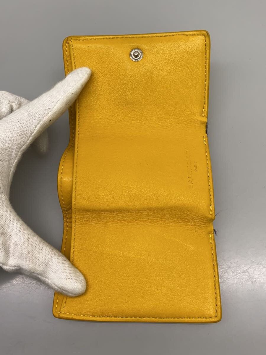 Balenciaga Balenciaga Leather Bi-Fold Wallet Yellow Size ONE SIZE - 4 Thumbnail