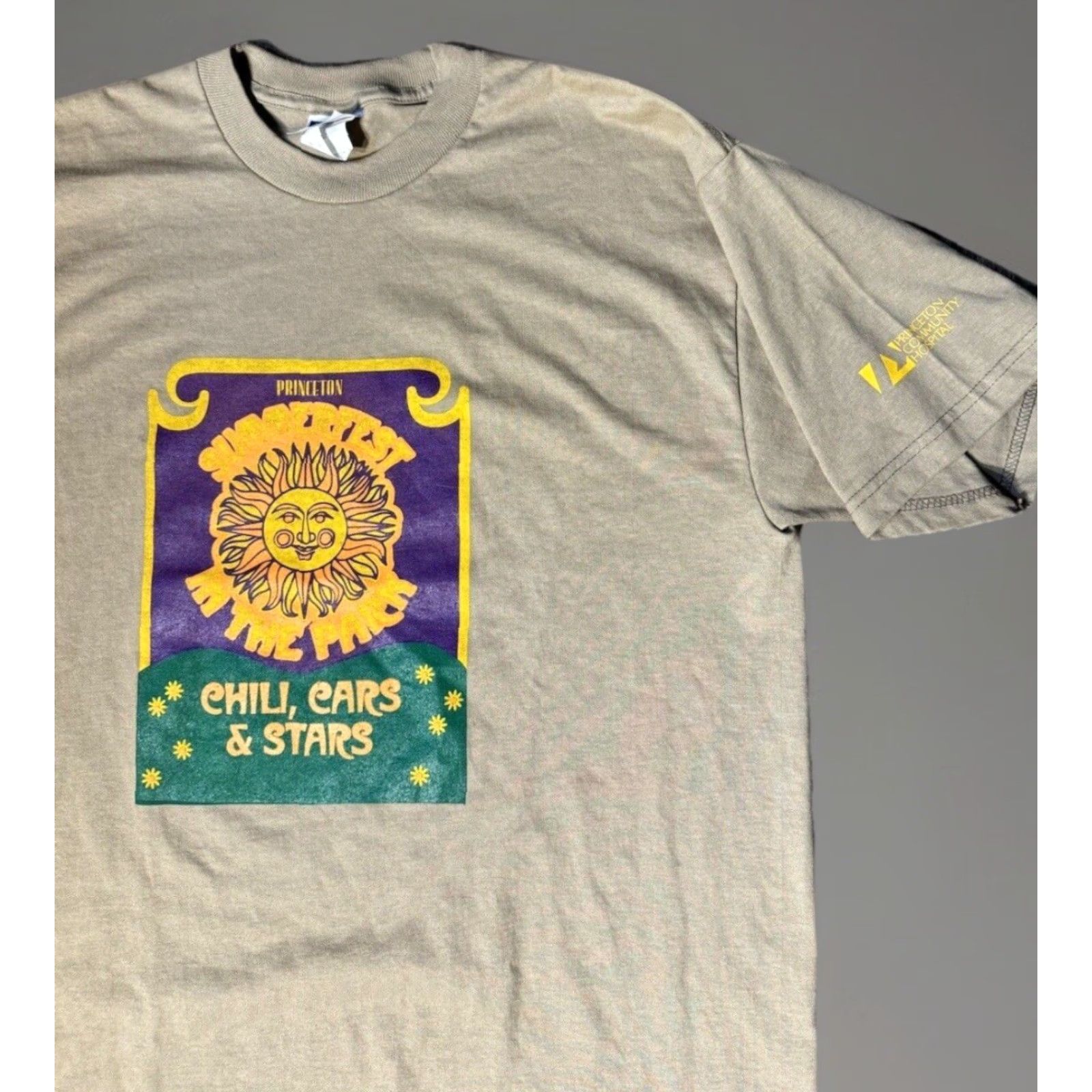 Hanes VINTAGE Princeton Summer Fest Chili Cars and Stars Graphic T-Shirt Large MS Size US L / EU 52-54 / 3 - 5 Thumbnail