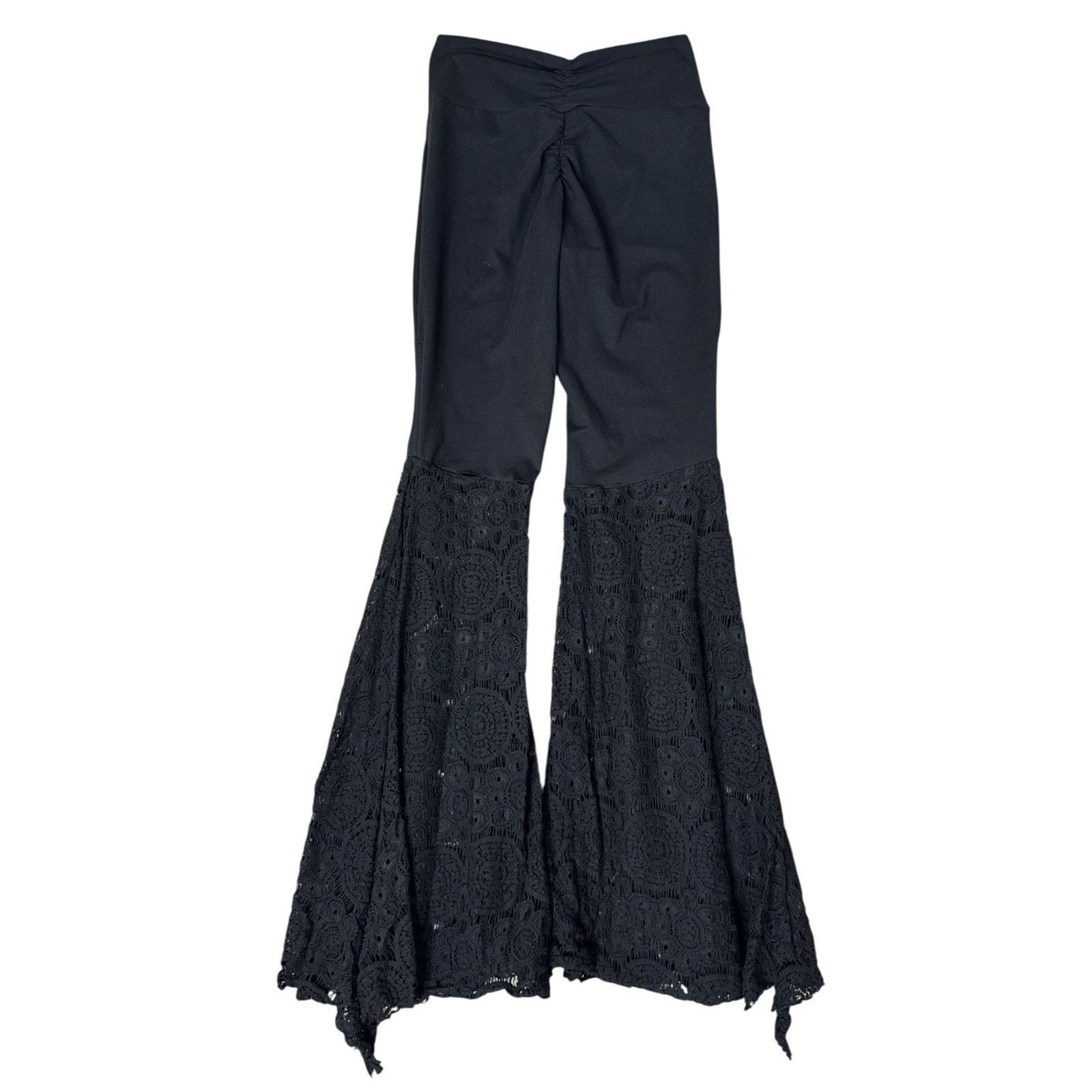 Other MIA BRAZILIA Kaneta Black Lace Bell Bottom Leggings Dance XS Size 26" / US 2 / IT 38 - 7 Thumbnail