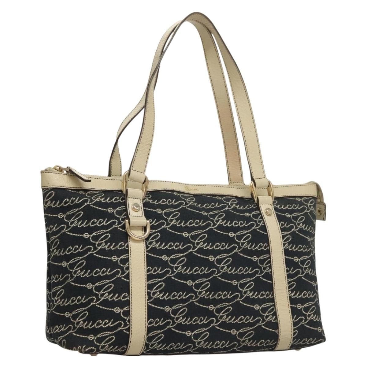 Gucci GUCCI Tote Bag Canvas Navy Gold Size ONE SIZE - 1 Thumbnail