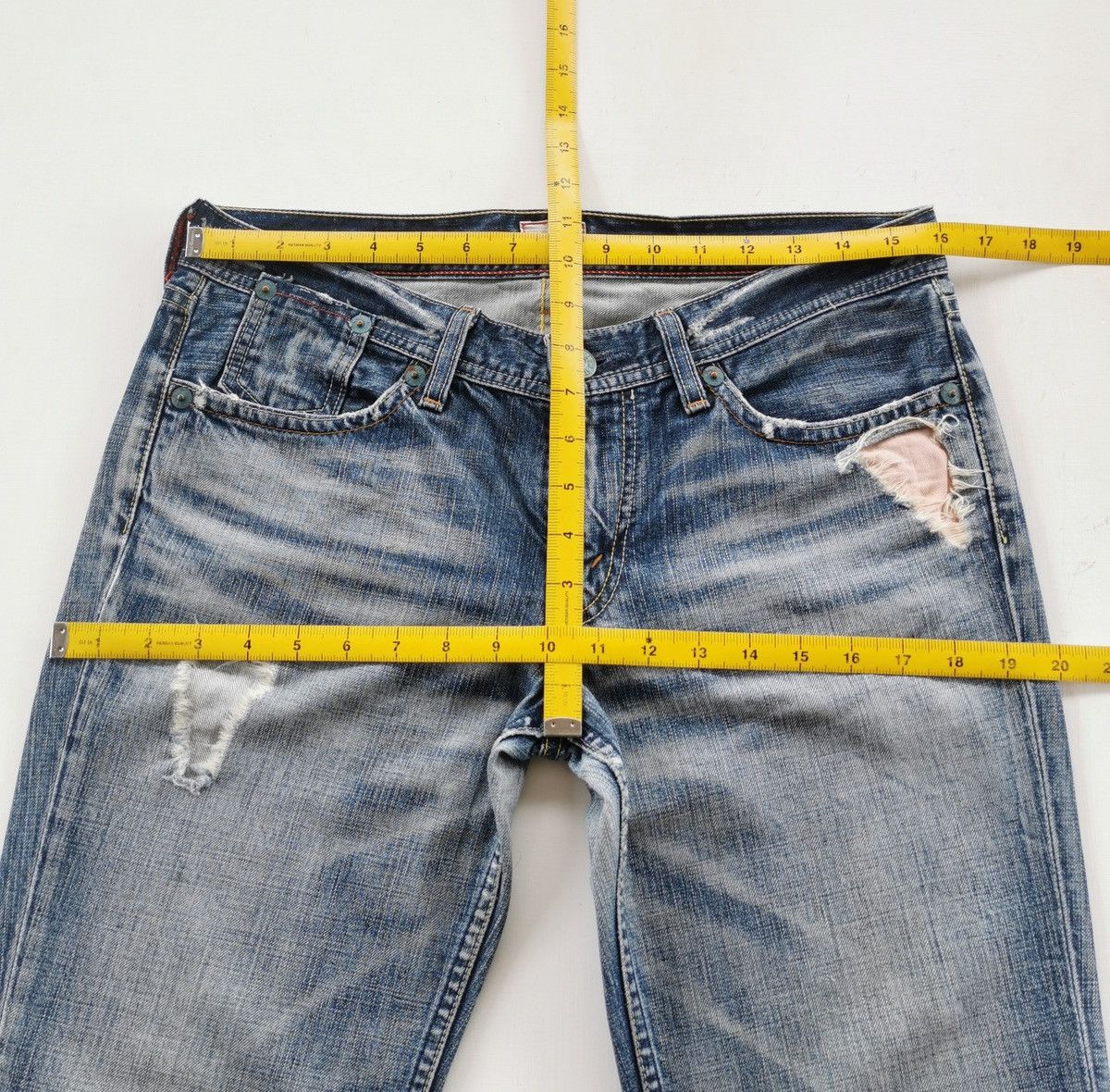 Levi's Vintage Levis Redloop Flare Distressed Jeans Size 32" / US 10 / IT 46 - 11 Thumbnail