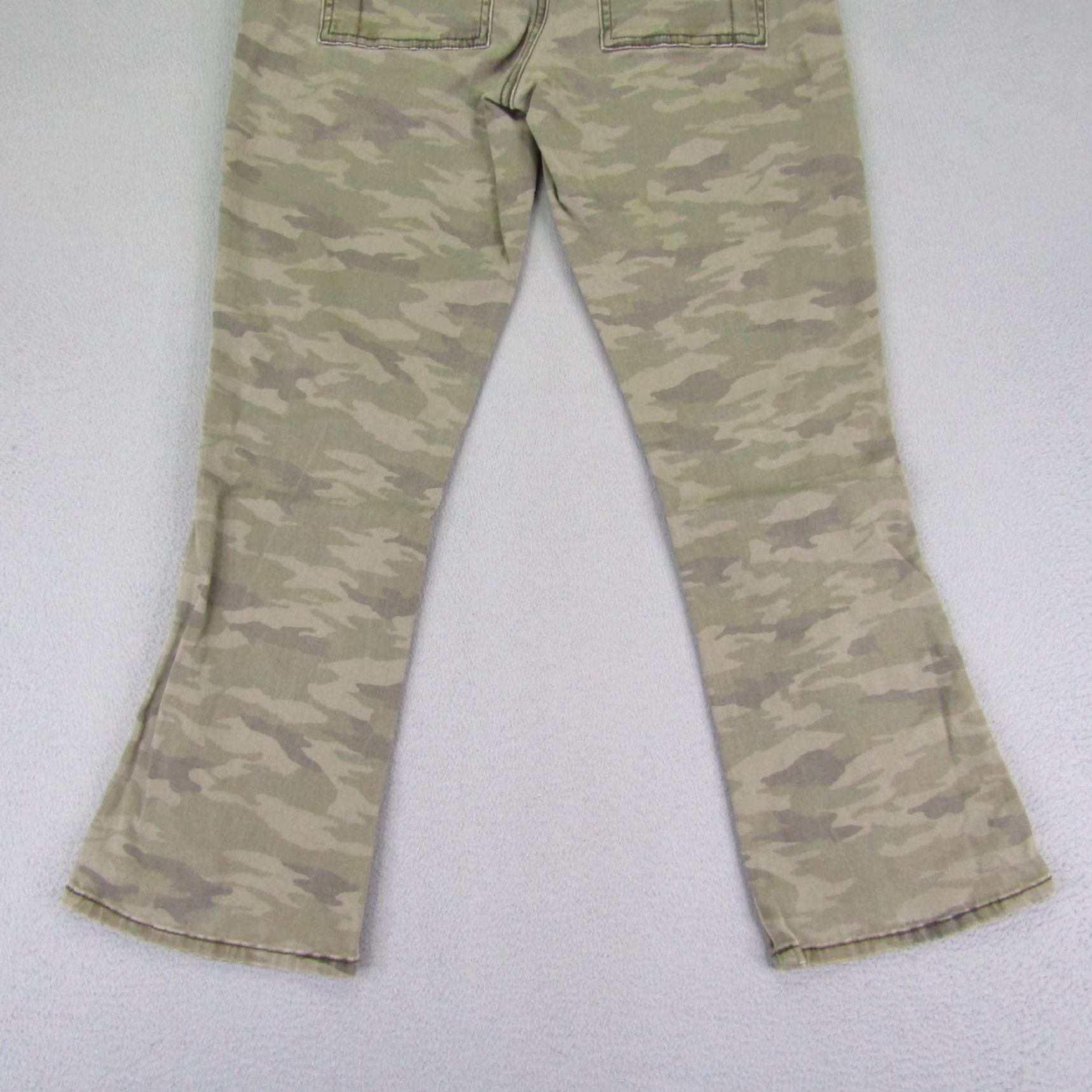 Anthropologie VINTAGE Anthropologie Women's Pants Flared Chino 26 Blue Camouflage Casual Outdoor 90s Army Style Size 26" / US 2 / IT 38 - 6 Thumbnail