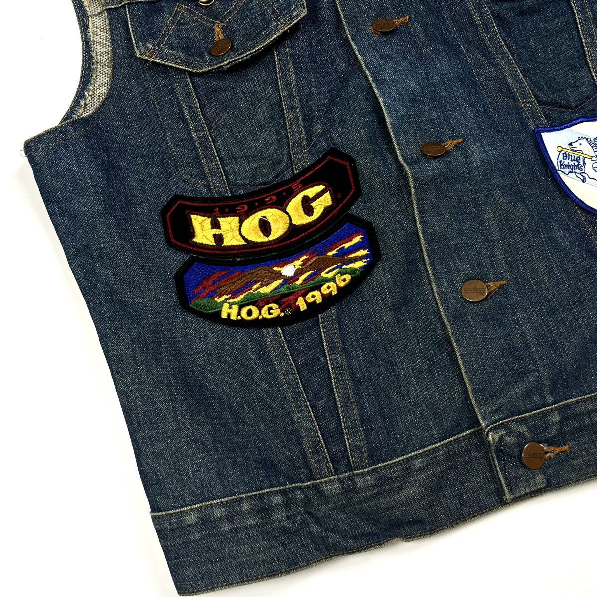 Vintage Vintage Maverick Blue Bell Patched Denim Vest Made In USA Size US M / EU 48-50 / 2 - 13 Thumbnail