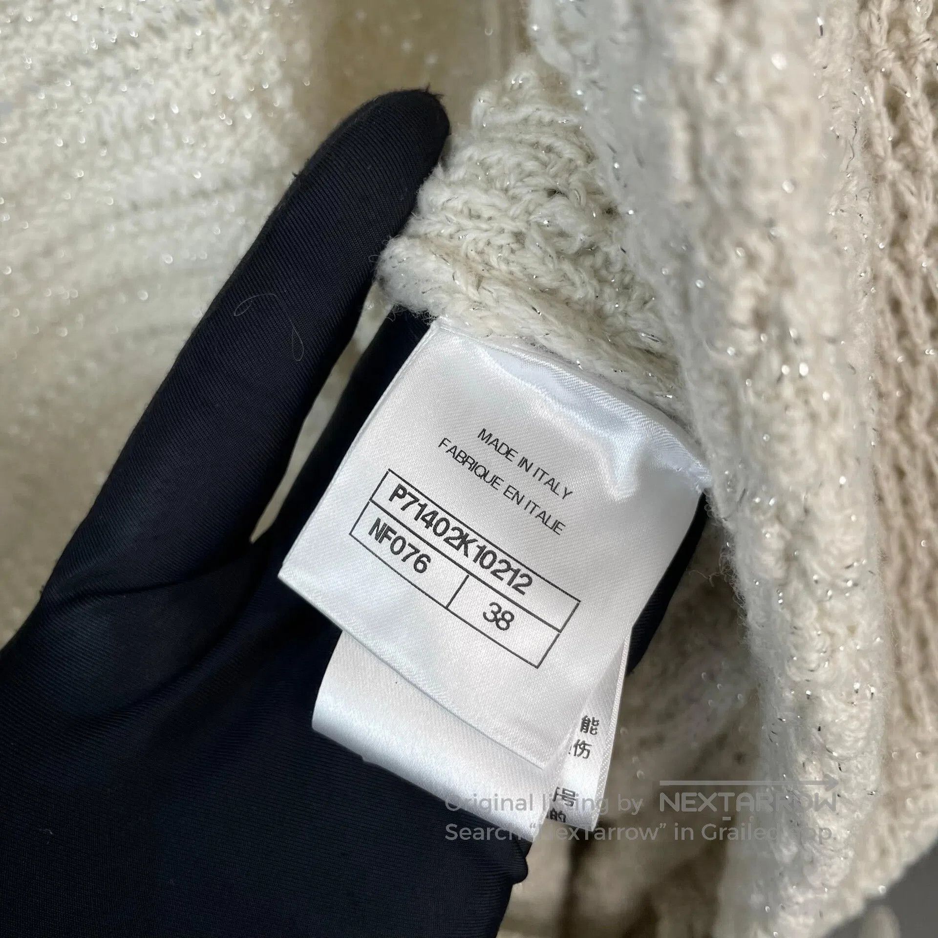 Chanel Chanel White Silver Thread Four Pocket Knit Cardigan Jacke Size XS / US 0-2 / IT 36-38 - 6 Thumbnail