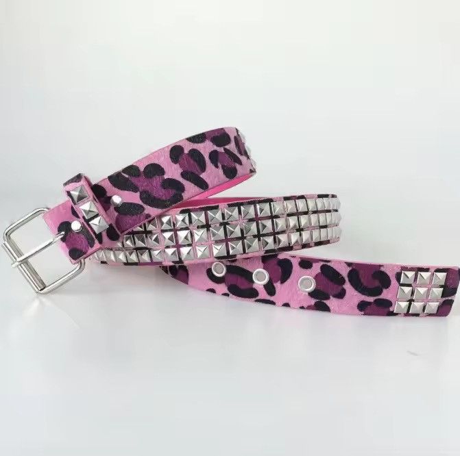 Japanese Brand Pink Leopard Belt 110 cm Size ONE SIZE - 2 Thumbnail