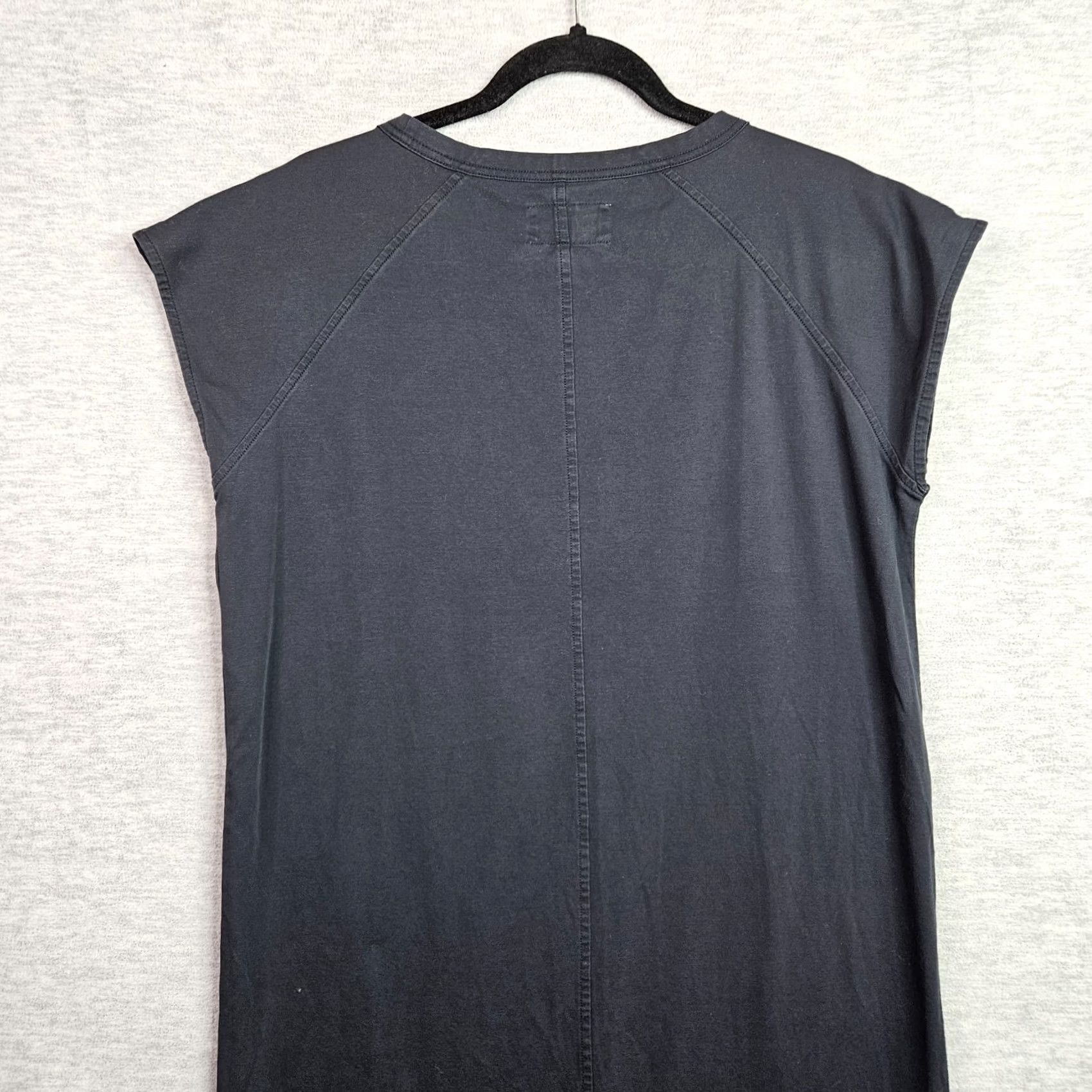 Everlane Everlane The Luxe Cotton Side Slit Tee Dress Women's Navy Blue Sz M Size M / US 6-8 / IT 42-44 - 3 Thumbnail