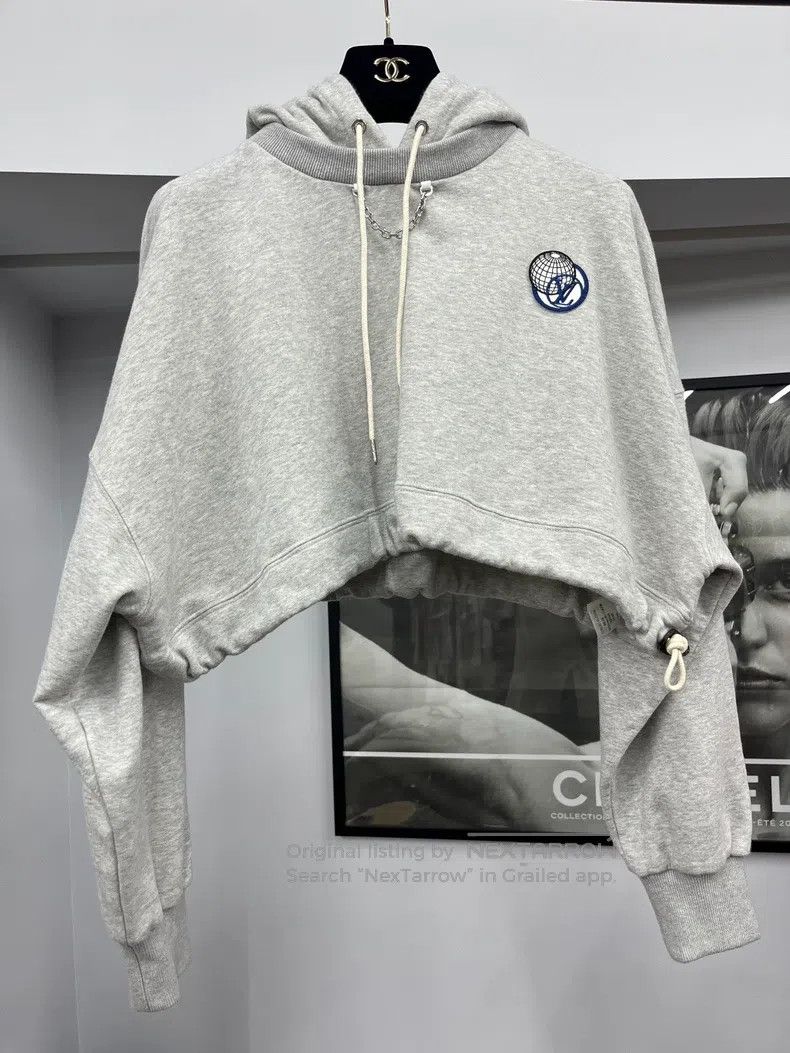 Louis Vuitton Louis Vuitton Grey hooded cropped sweatshirt Size XS / US 0-2 / IT 36-38 - 1 Thumbnail