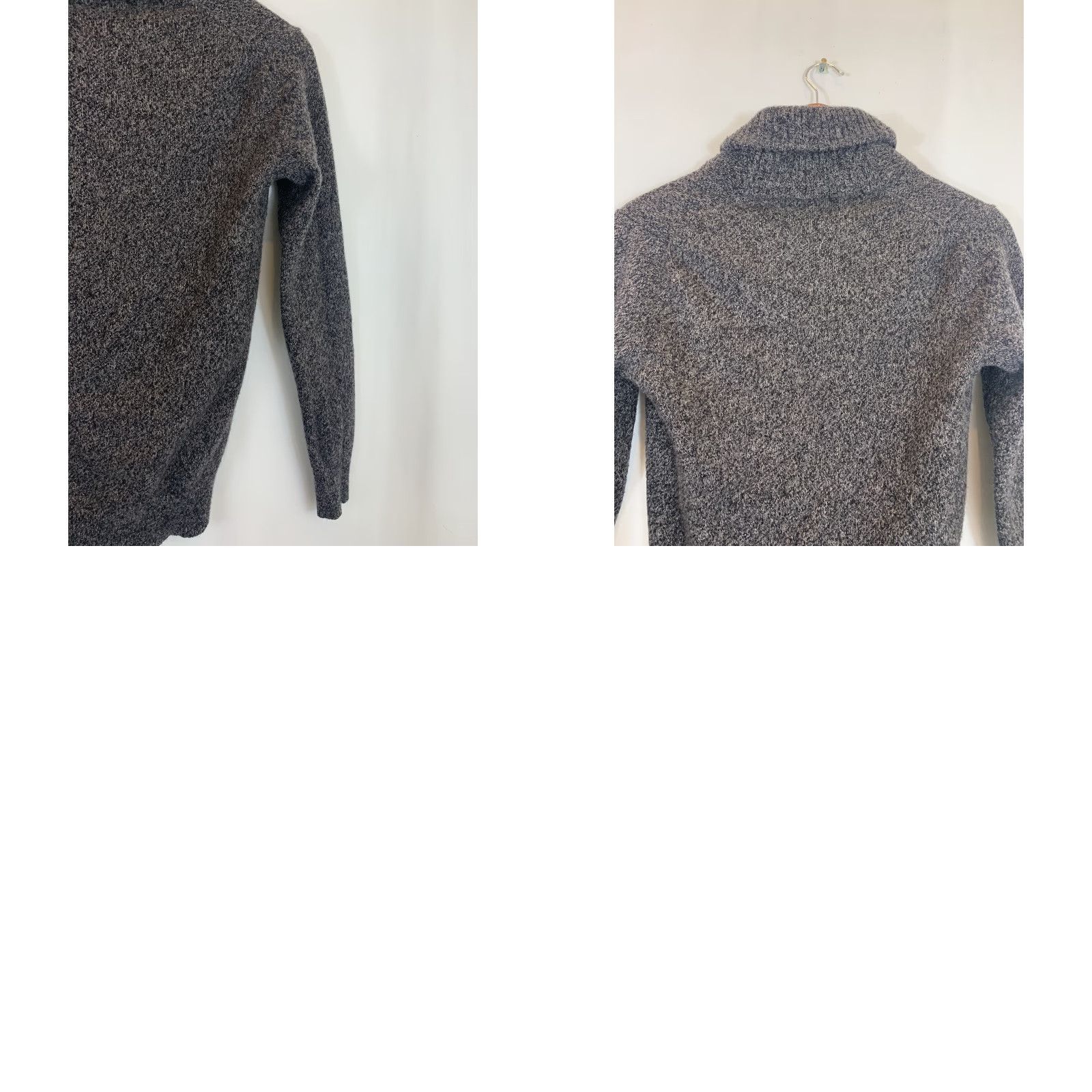 J.Crew J. Crew Womens XS Heather Gray Tight-Knit Cowl Neck Lambswool Sweater Size XS / US 0-2 / IT 36-38 - 9 Thumbnail