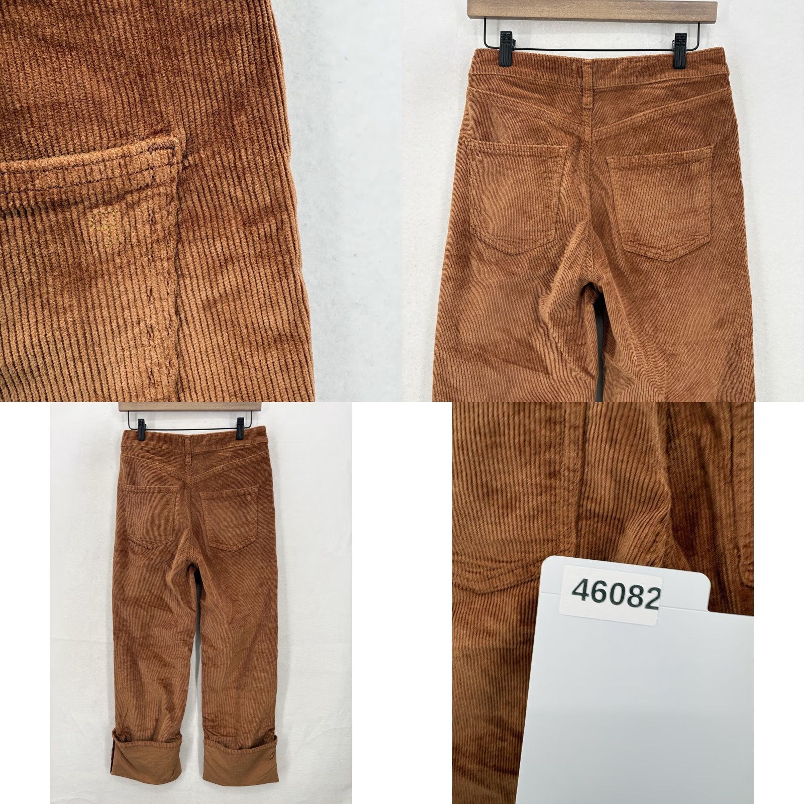 Vintage VINTAGE Pilcro Pants Womens 27 Brown Corduroy High Rise Straight Leg Stretch Crop Boho Size 27" / US 4 / IT 40 - 9 Thumbnail