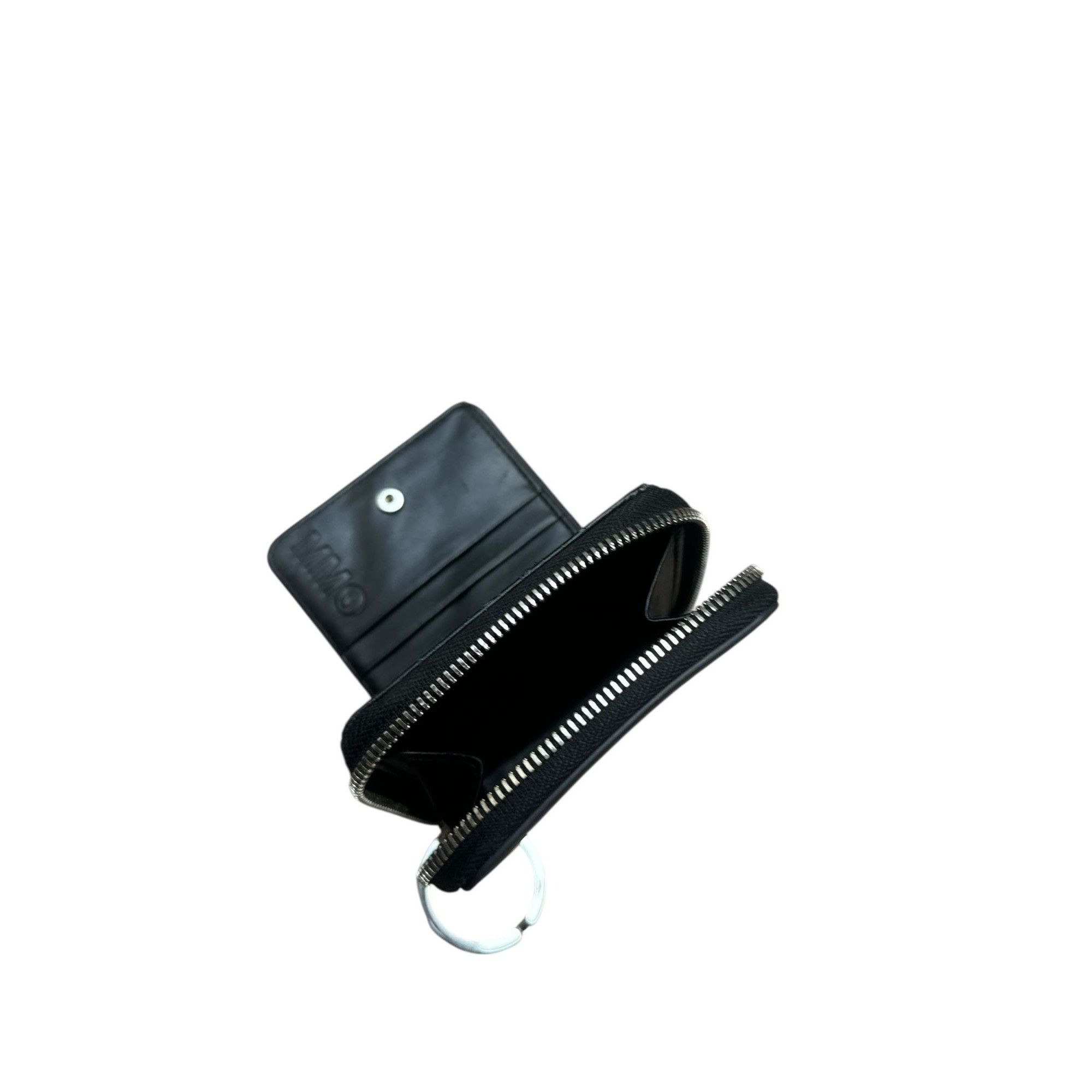 Maison Margiela Black Leather Wallet with Key Ring Size ONE SIZE - 3 Thumbnail
