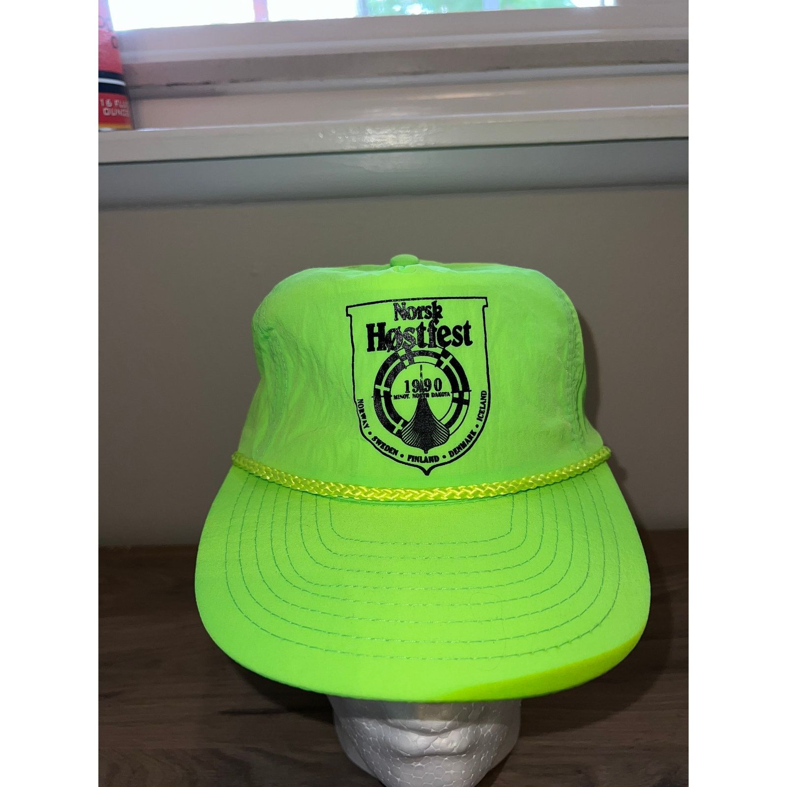Vintage 1990 Norsk Hostfest Norway Sweden North Dakota Hat Headwear Size ONE SIZE - 1 Thumbnail