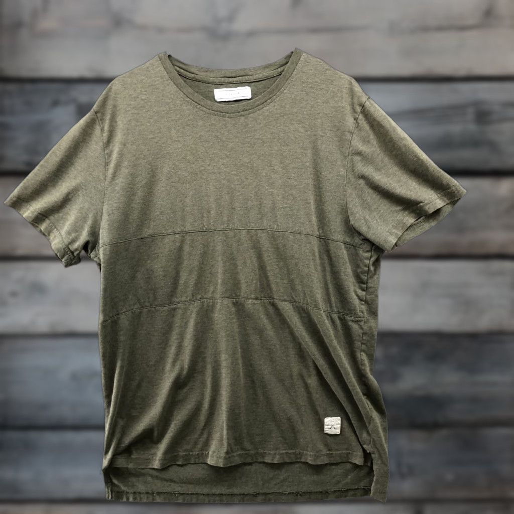 Olive Five Four T Shirt Mens L Short Sleeve Olive Green Crewneck Solid Knit Cotton Short Sleeve Mens L Green Size US L / EU 52-54 / 3 - 1 Thumbnail