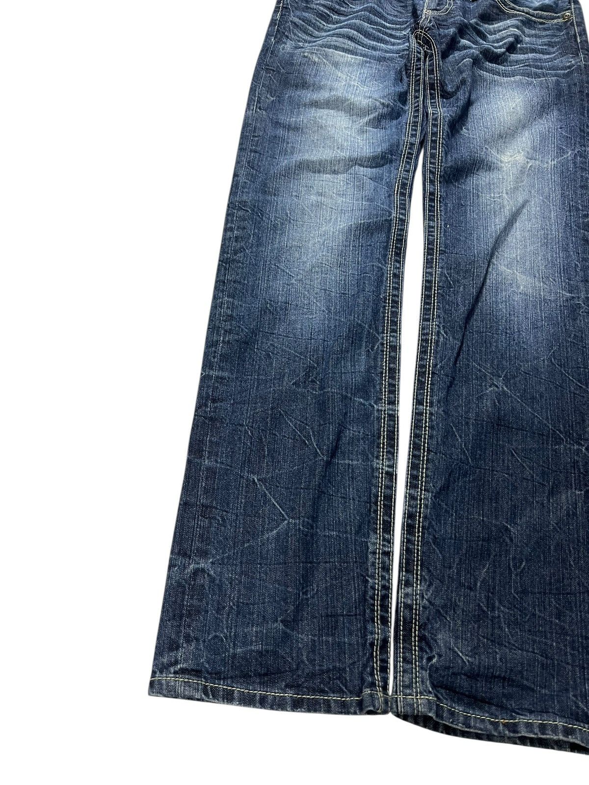 If Six Was Nine × Japanese Brand × Le Grande Bleu (L.G.B.) 💥FLARE💥AVAL WASHED HONEYCOM PUNK JEANS Size US 32 / EU 48 - 3 Thumbnail