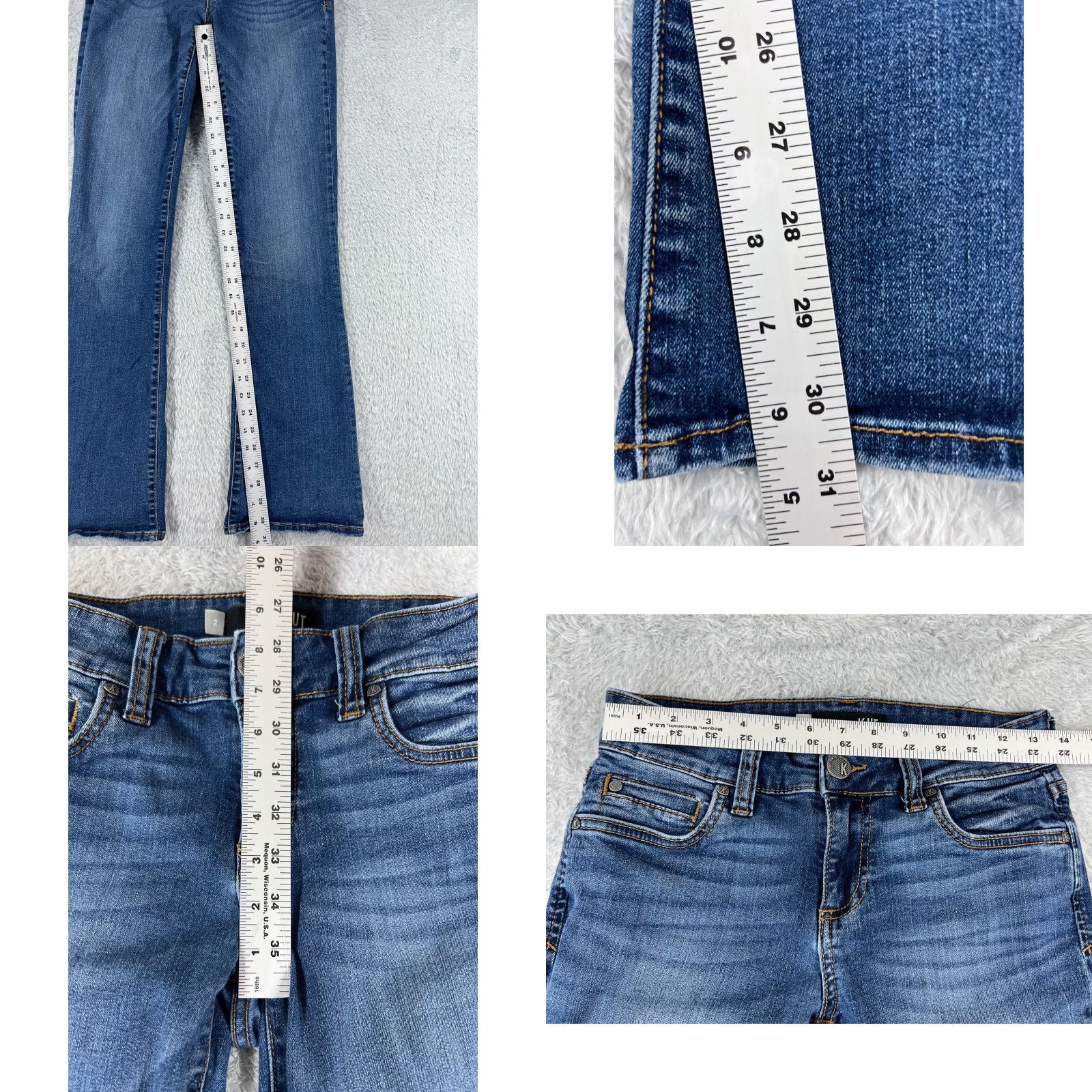 Vintage KUT from the Kloth Jeans Women Bootcut 2 Blue Denim Low Rise 26x31 Cotton Size 26" / US 2 / IT 38 - 8 Thumbnail