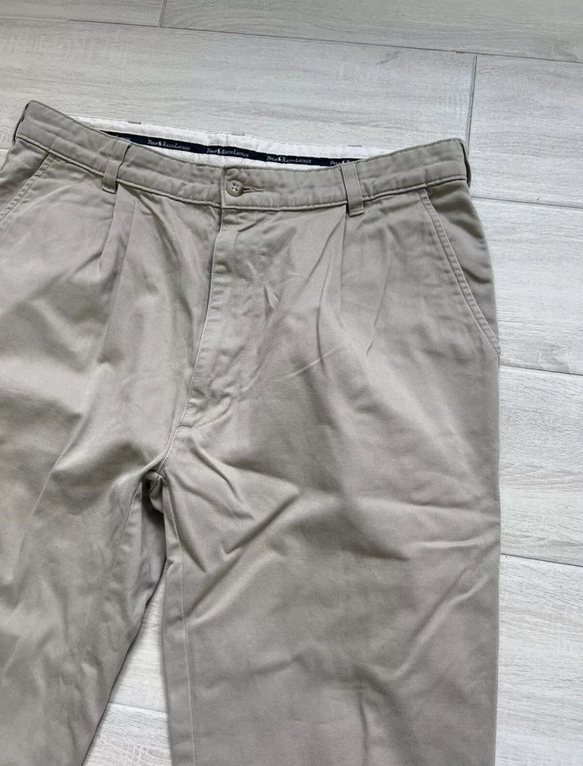 Polo Ralph Lauren × Vintage VTG Men's Polo Ralph Lauren Chino Pants Beige Straight Size US 34 / EU 50 - 2 Thumbnail