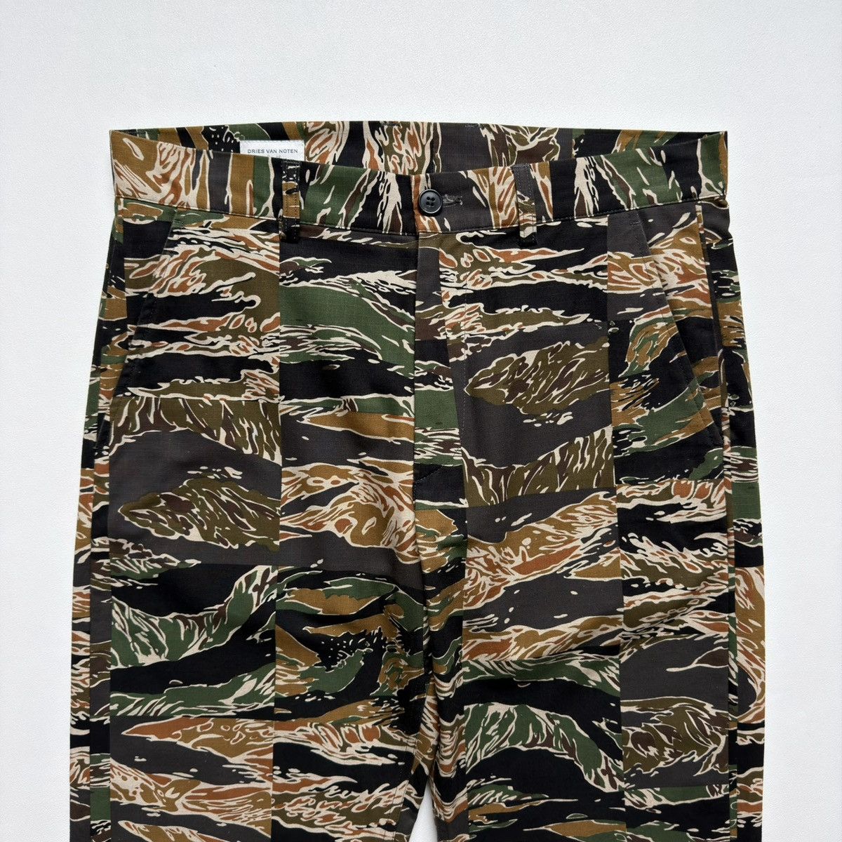 Dries Van Noten S/S 20 Patchwork Tiger Camo Print Pants Size US 32 / EU 48 - 3 Thumbnail