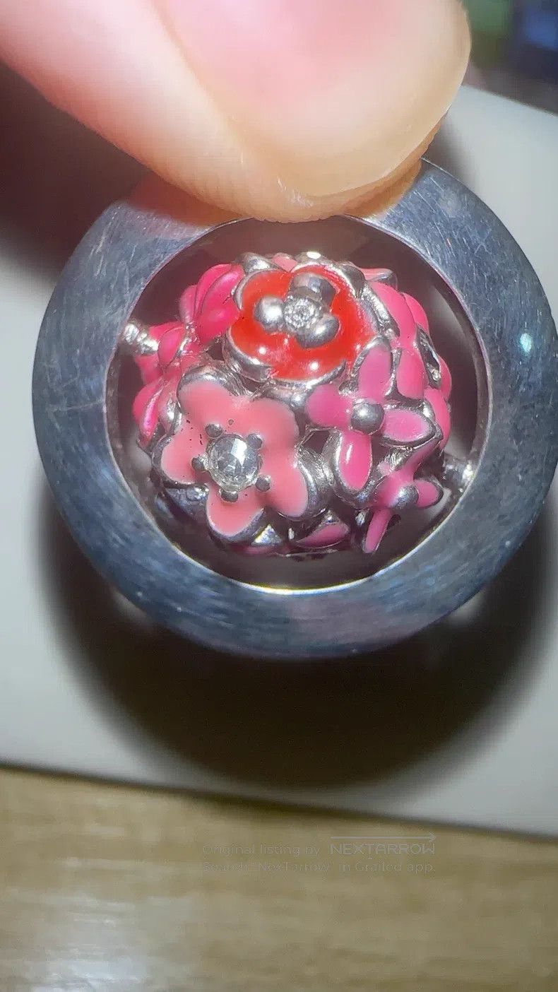 Vivienne Westwood Flower orb necklace, pink flowers