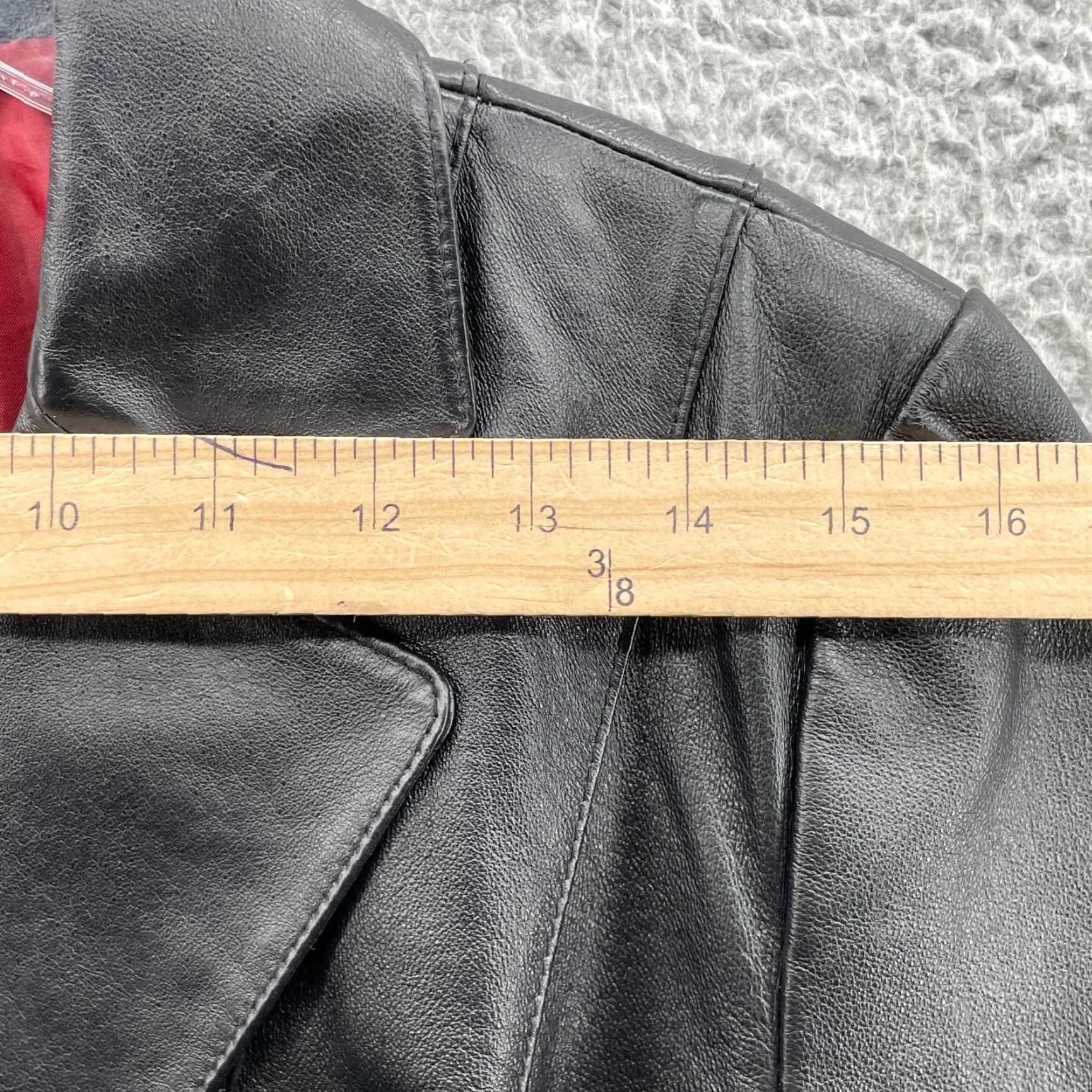 Worthington Worthington Leather Jacket Women Medium Black Button Up 70s Moto Office 90s Jacket Womens Black Button Up 70s Moto Chic Vintage Size M / US 6-8 / IT 42-44 - 7 Thumbnail