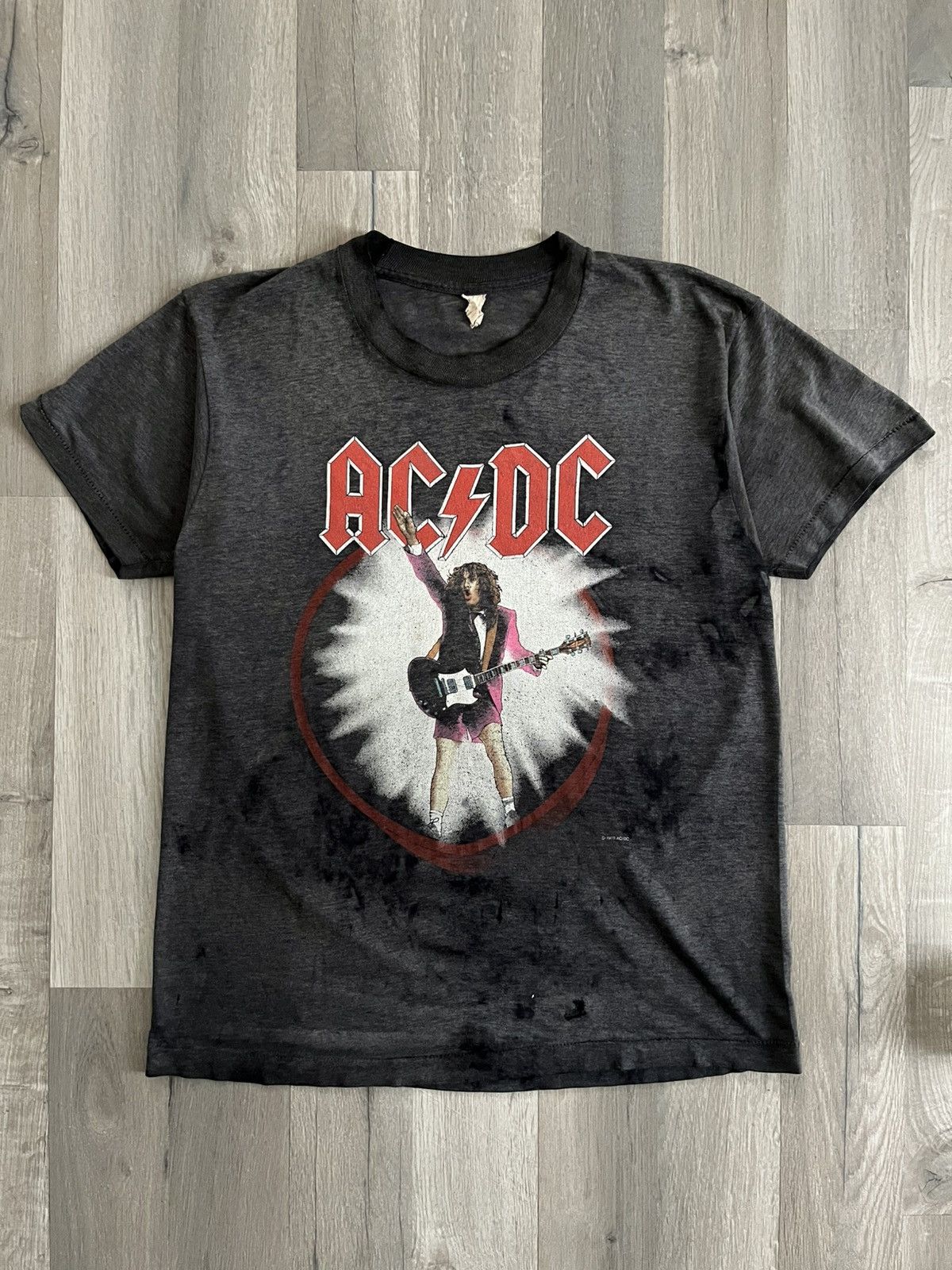 AC/DC PAPER THIN 1988 AC/DC World Tour Tee Size US M / EU 48-50 / 2 - 1 Thumbnail