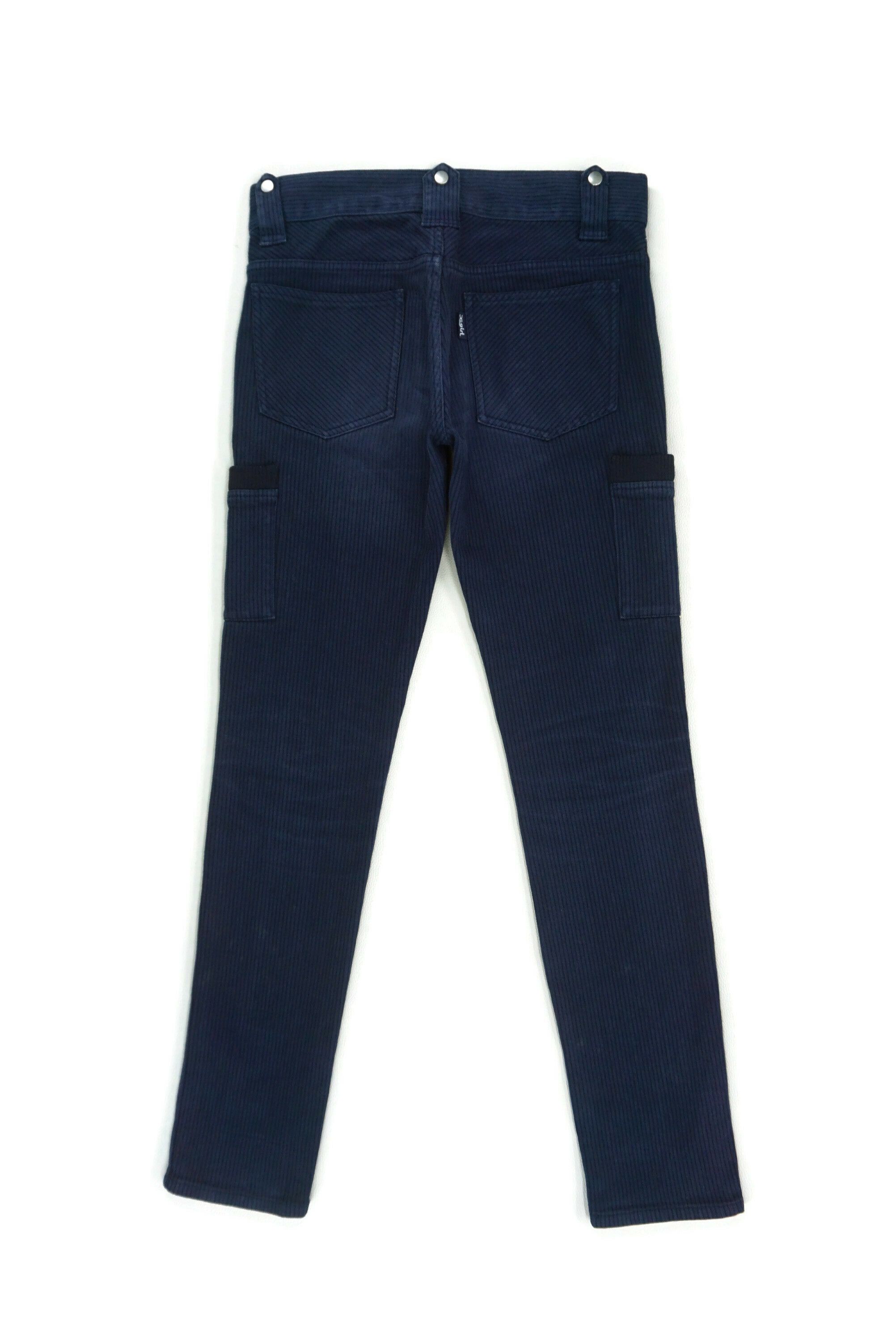 Japanese Brand X-Girl Jeans fits W30xL30.75 Slim Skinny Hickory Cargo Denim Size 26" / US 2 / IT 38 - 2 Thumbnail