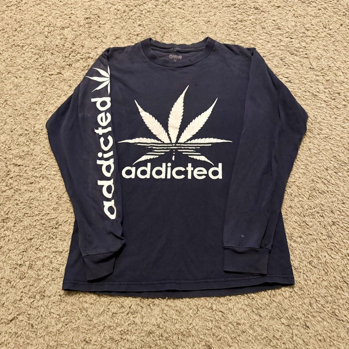 Vintage VINTAGE NAVY FADE ADDICTED ADIDAS PARODY TEE Size US S / EU 44-46 / 1 - 5 Thumbnail