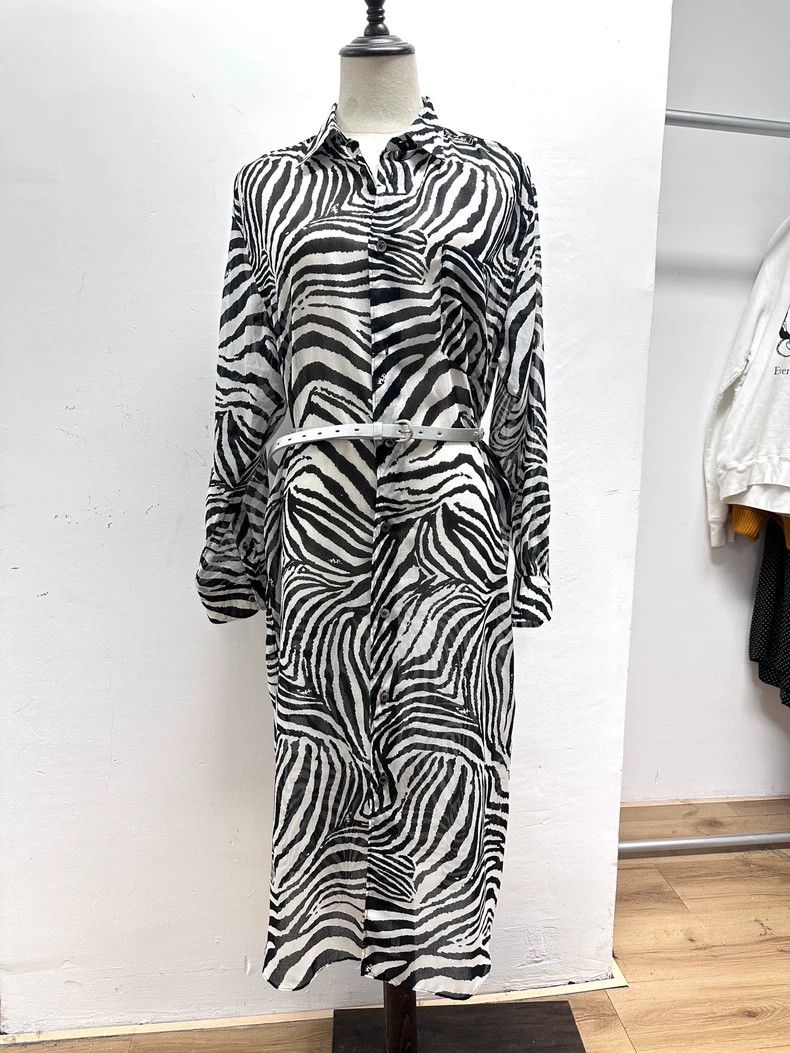 Junya Watanabe Junya Watanabe Zebra-print silk long shirt 2501-Nextarrow Size M / US 6-8 / IT 42-44 - 2 Thumbnail