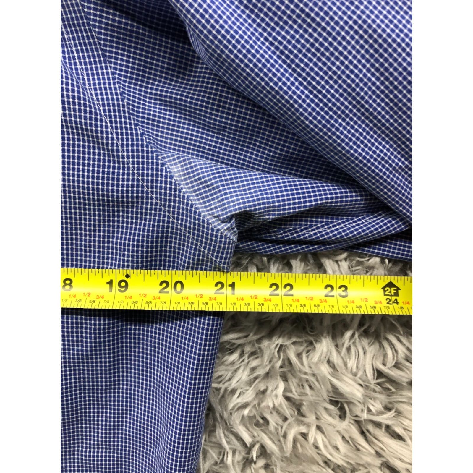 Vintage Kirkland Signature Non-Iron Shirt 15.5 Mens Long Sleeve Button Down Collar Blue Check NC Size US L / EU 52-54 / 3 - 4 Thumbnail