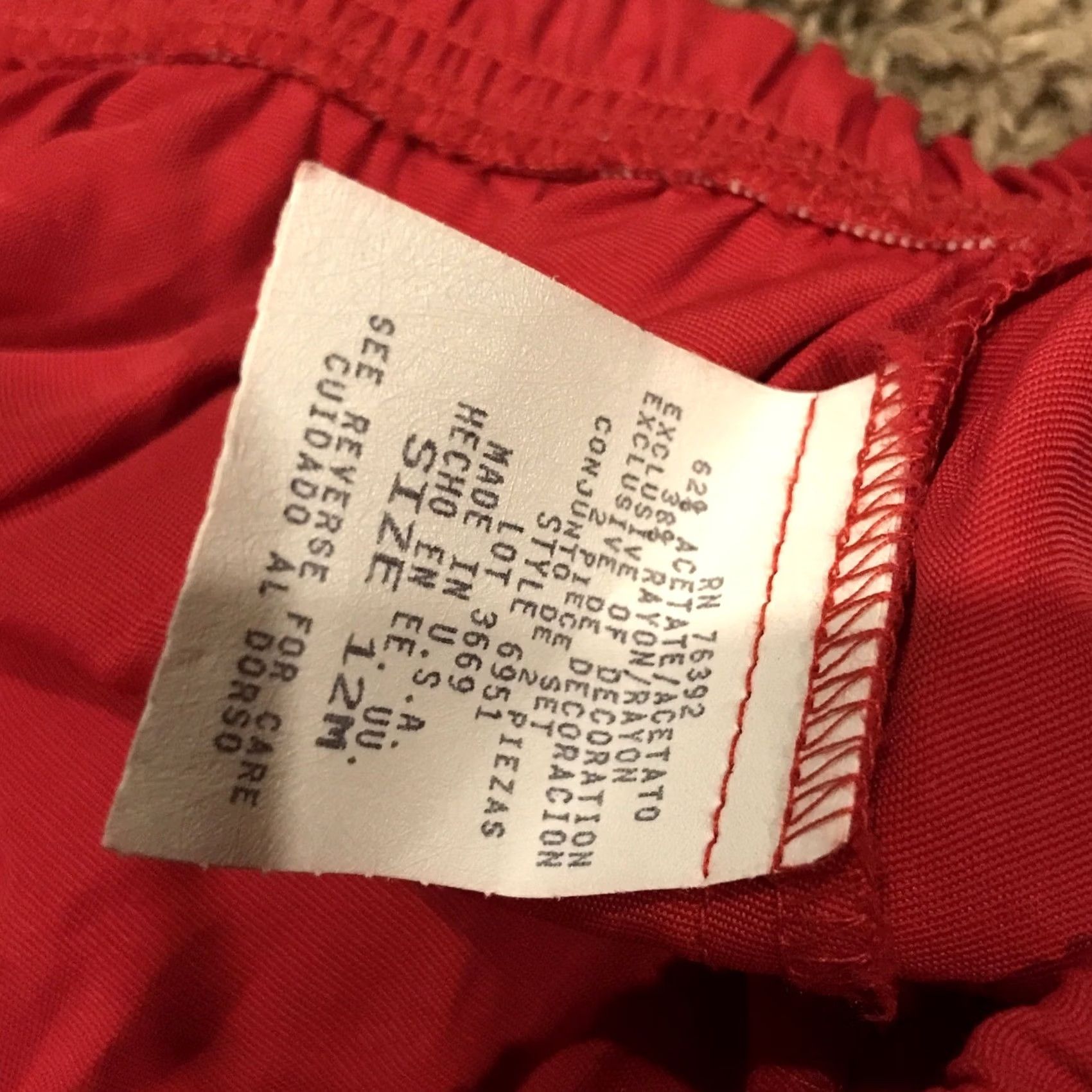 Vintage VINTAGE Unbranded Womens Pants Dress Pants 12 Red Acetate Blend Elastic Waist 26 Inseam 26 Straight 90s Casual Mens? Womens Size 34" / US 12 / IT 48 - 2 Thumbnail