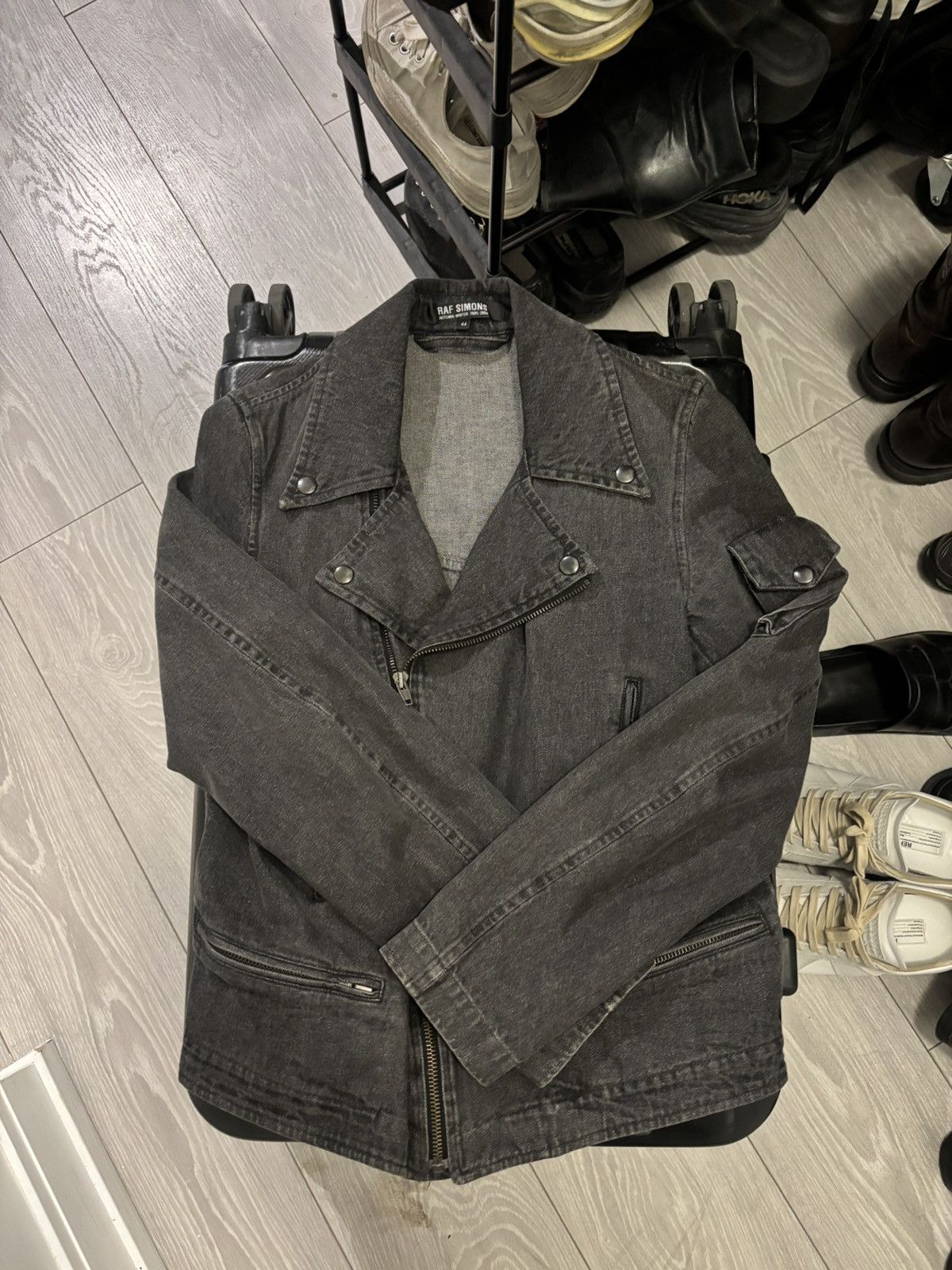 Raf Simons Raf Simmons Biker Denim Jacket Size US S / EU 44-46 / 1 - 1 Thumbnail