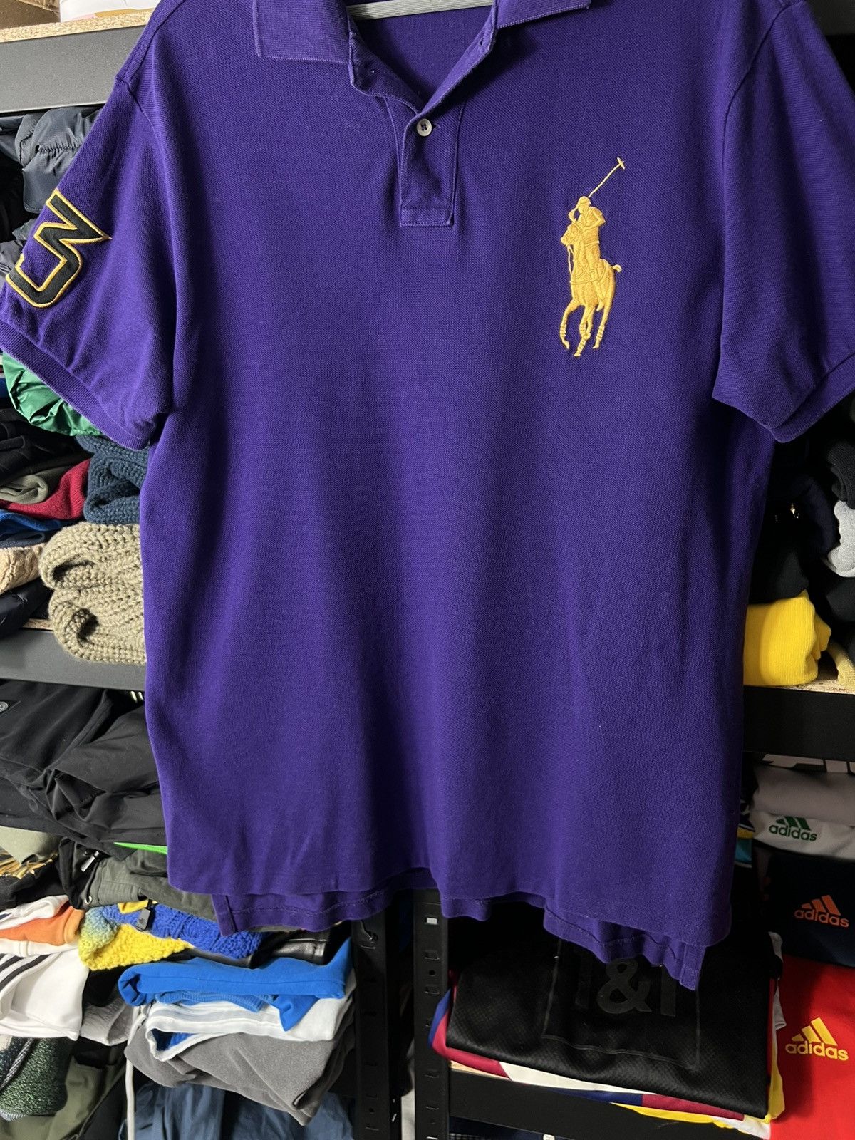 Polo Ralph Lauren Polo Ralph Lauren Classic Fit Polo Shirt Bold Purple Vintage Size US L / EU 52-54 / 3 - 3 Thumbnail