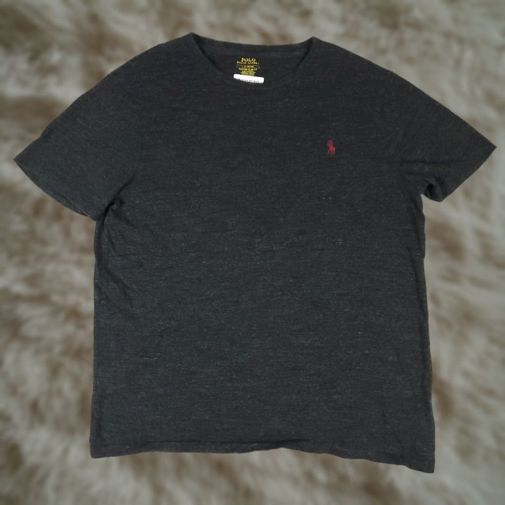 Ralph Lauren Ralph Lauren T Shirt Mens Large Gray Slim Fit Pony Crew Neck Short Sleeve Casual Cotton Logo Shirt Men L Gray Polo? Size US L / EU 52-54 / 3 - 1 Thumbnail