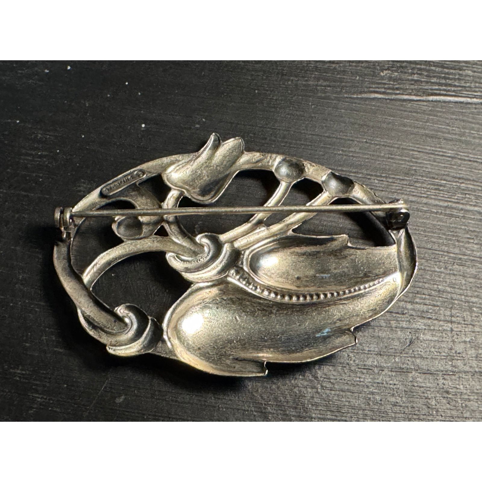 Other Vintage Sterling Art Nouveau Brooch (Lots of Patina) Size ONE SIZE - 3 Thumbnail