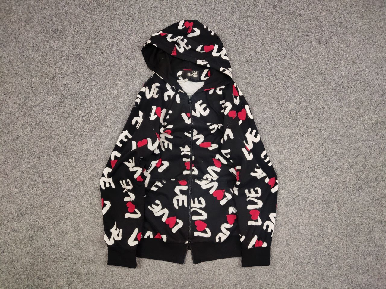Moschino Love Moschino Authentic Multi Logo Oversized Zip Hoodie Size US S / EU 44-46 / 1 - 1 Thumbnail