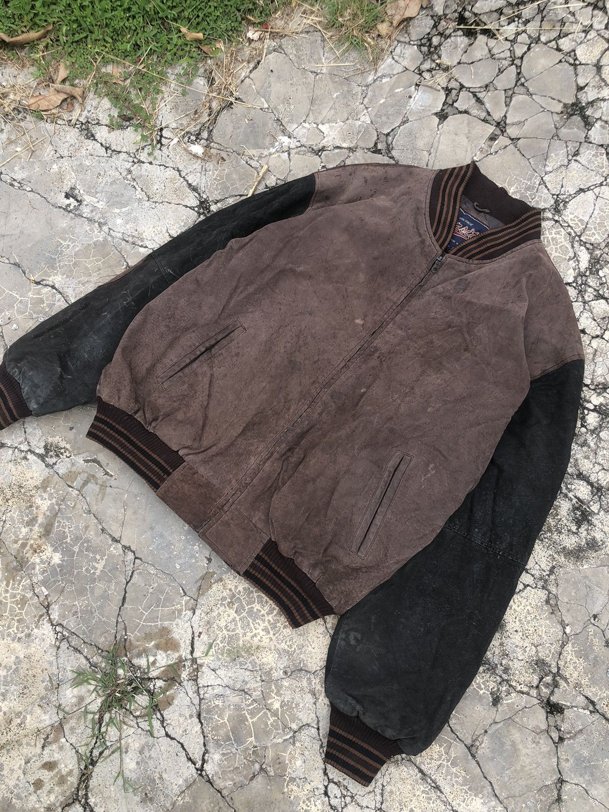 Vintage Vintage Leather Suede Fullzip Varsity Jacket Size US XL / EU 56 / 4 - 3 Thumbnail
