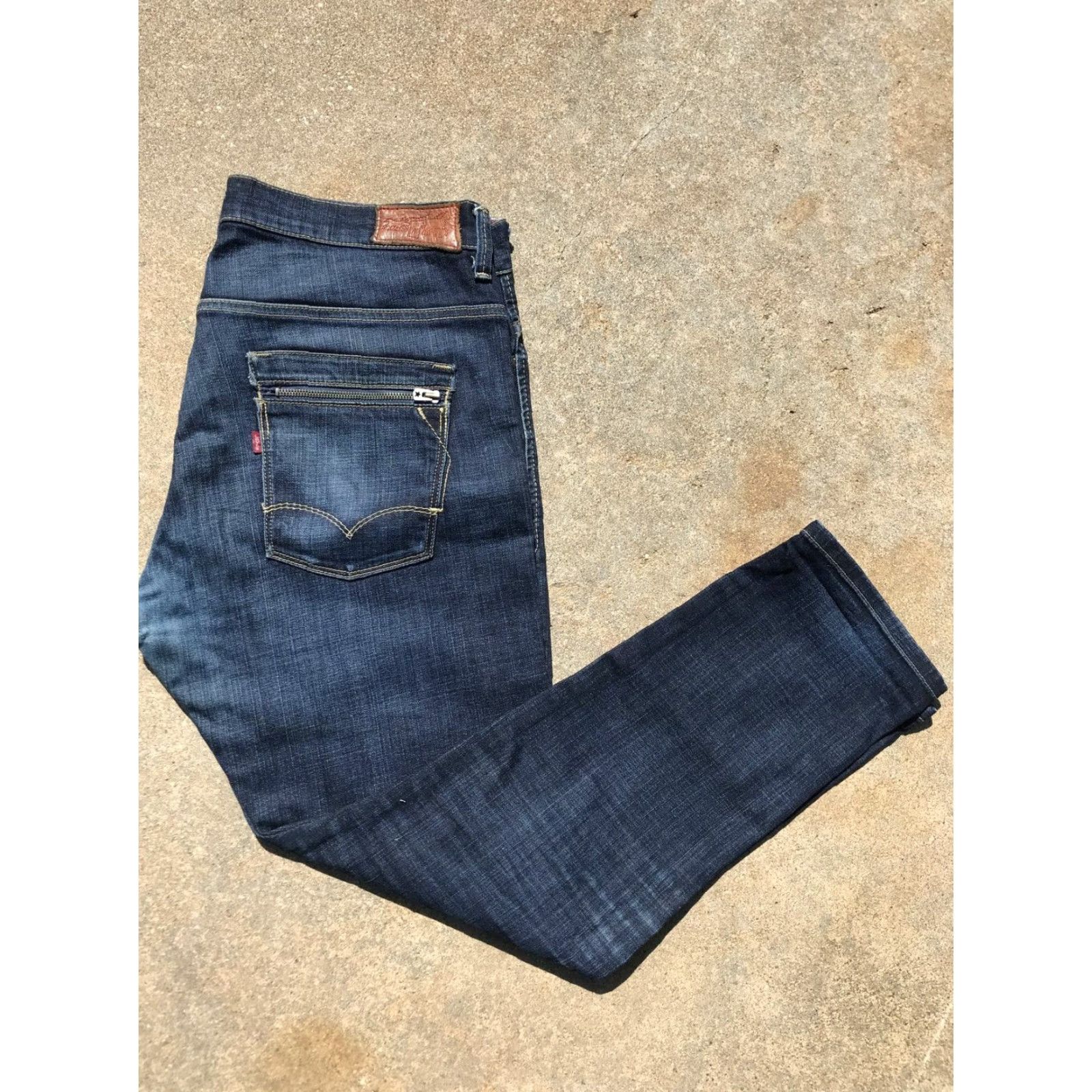 Levi's VINTAGE Levi's RED Collection Skinny Jeans W36 L30 Dark Wash Slim Fit Denim Mens 2000s Western Size US 36 / EU 52 - 2 Thumbnail