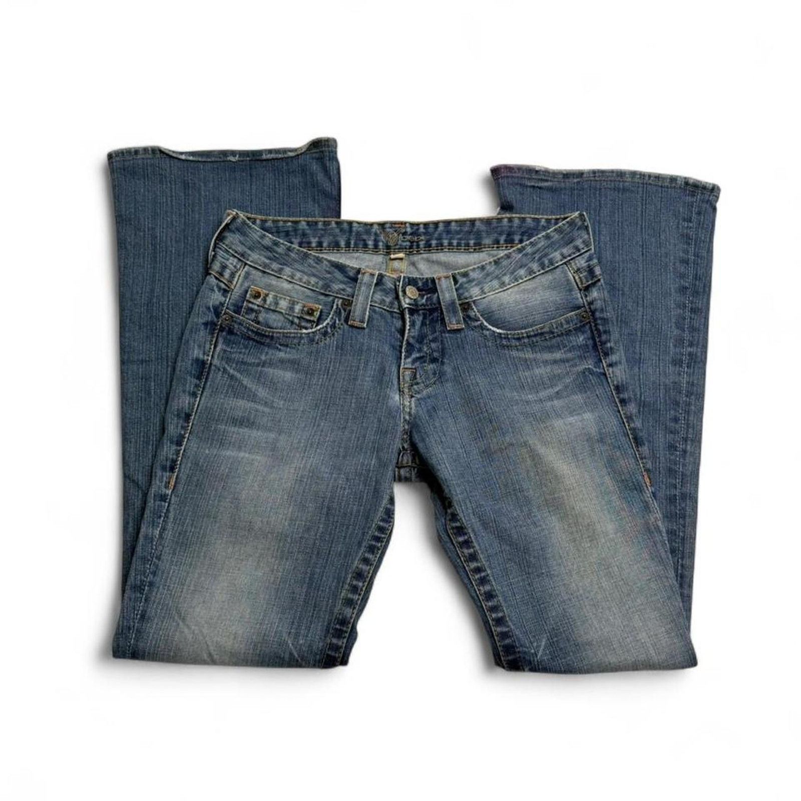Bebe Bebe blue low rise flared bootcut Y2K 2000s jeans Size 28 Size 28" / US 6 / IT 42 - 4 Thumbnail