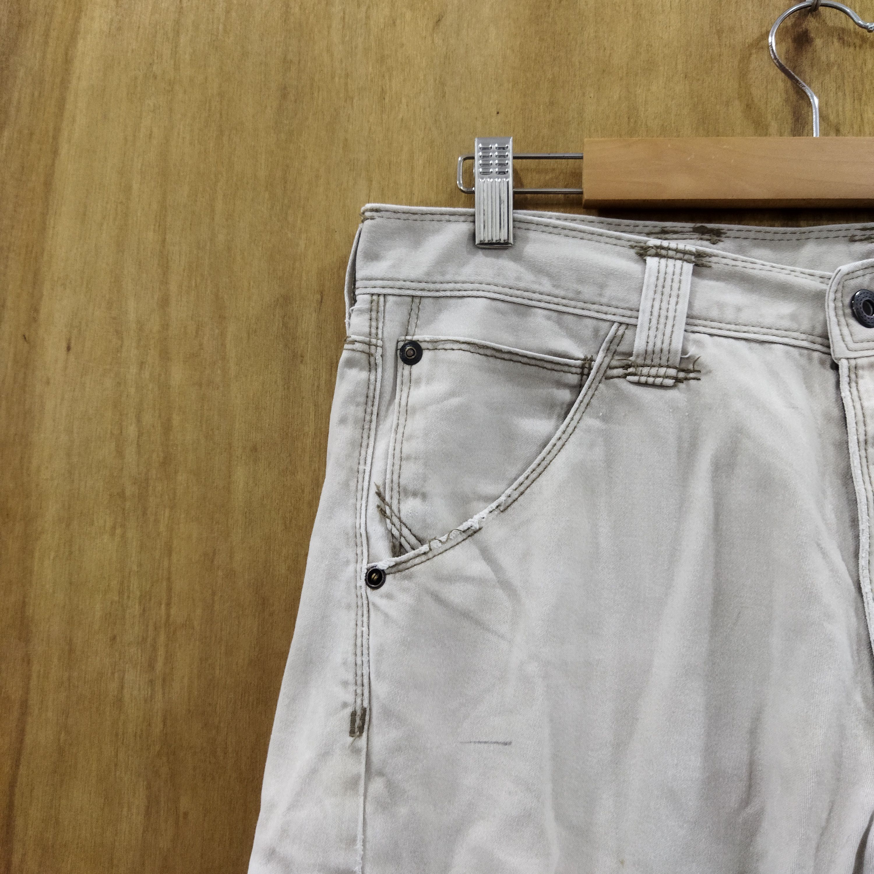 Japanese Brand EVENRIVER FADED DARK CREAM CARGO PANTS Size US 30 / EU 46 - 4 Thumbnail