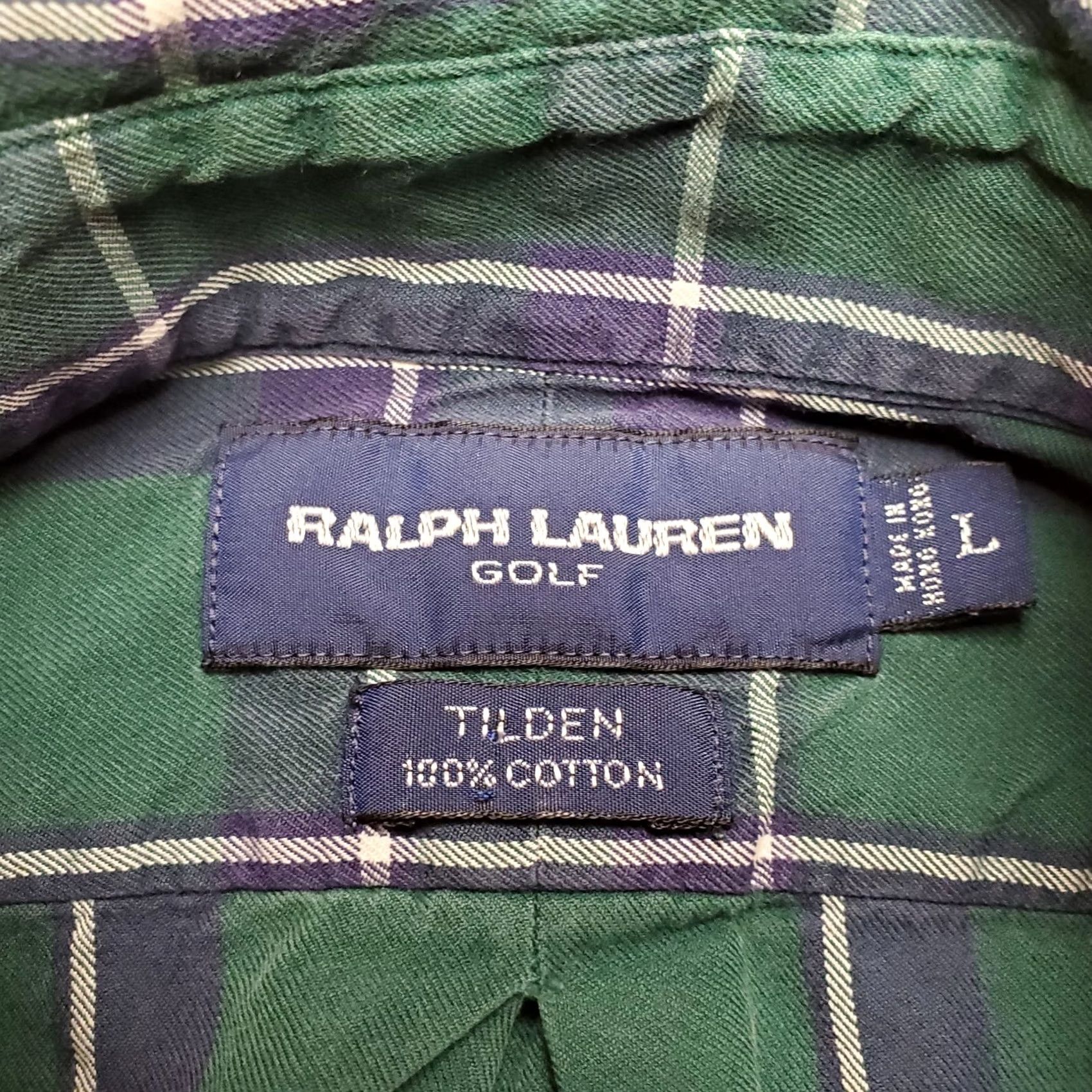 Ralph Lauren Ralph Lauren Tilden Golf Shirt Mens Large Blue Green Window Pane Check Twill Size US L / EU 52-54 / 3 - 3 Thumbnail