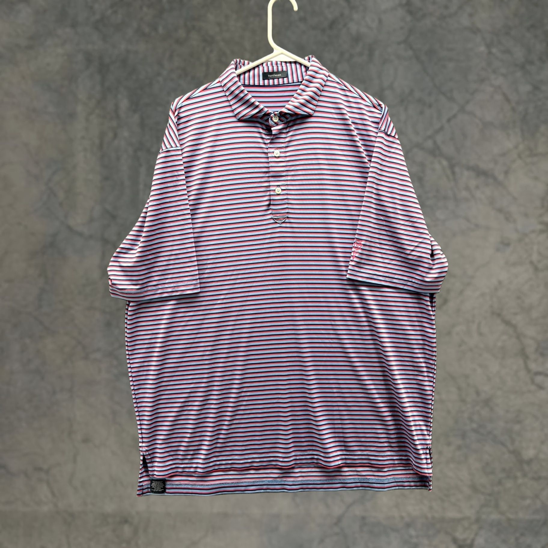 Vintage Turtleson Polo Shirt Mens XL Blue Stripe Golf Lightweight Short Sleeve Casual Size US XL / EU 56 / 4 - 1 Thumbnail
