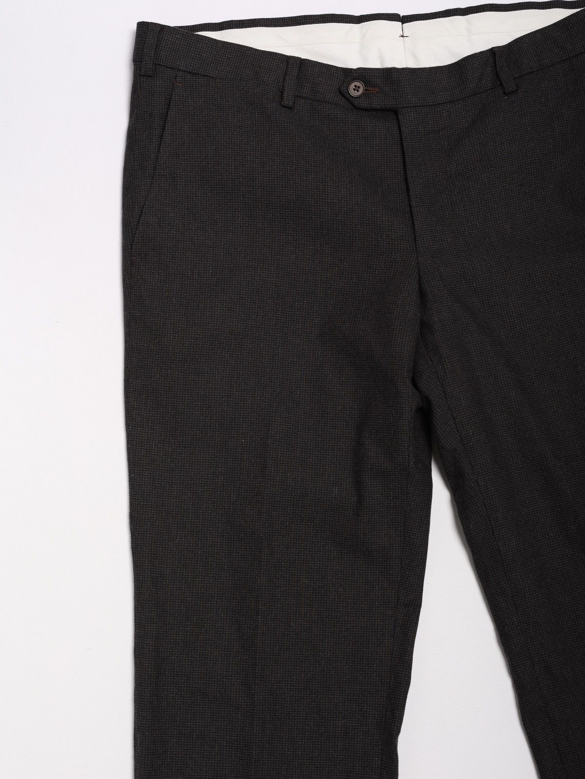 Ermenegildo Zegna Ermenegildo Zegna Brown Abito Suit Wool Cotton Blazer Pants Size 44R - 18 Thumbnail