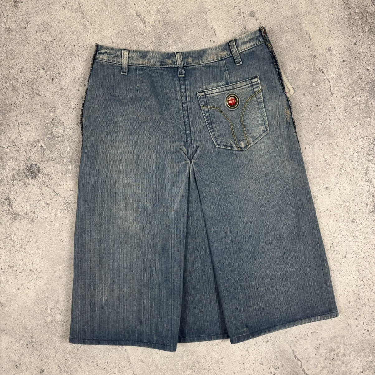 Miss Sixty Vintage Miss Sixty Y2K Avant Garde 00a Denim Midi Skirt Size 26" / US 2 / IT 38 - 10 Thumbnail