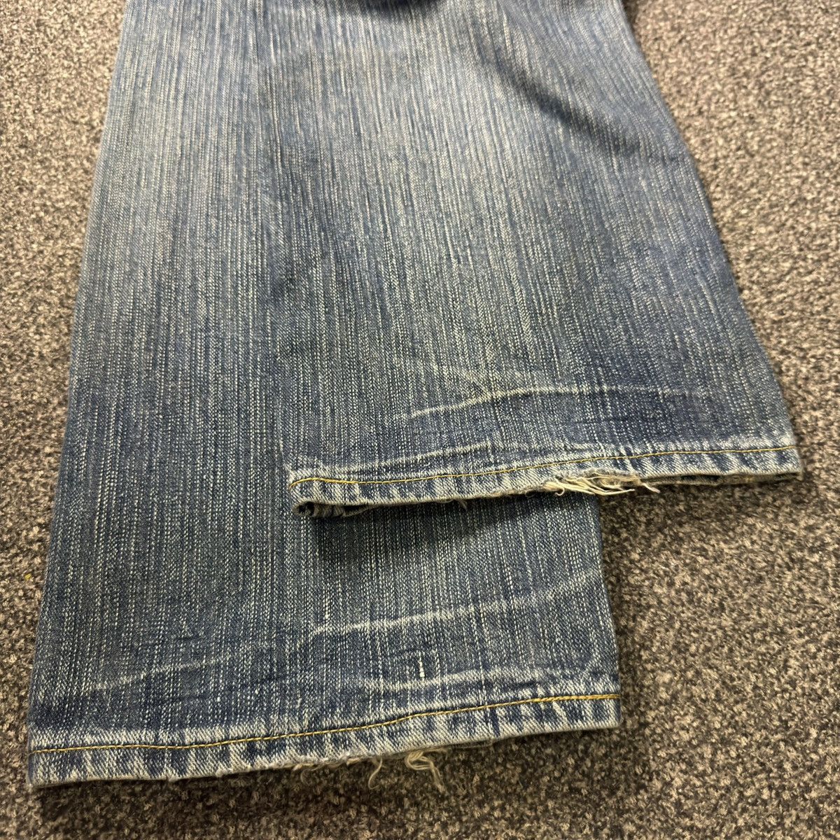 Denim & Co. 🔥🇯🇵 Vintage 90s Japanese Lee Distressed Light Wash Denim Size US 34 / EU 50 - 10 Thumbnail