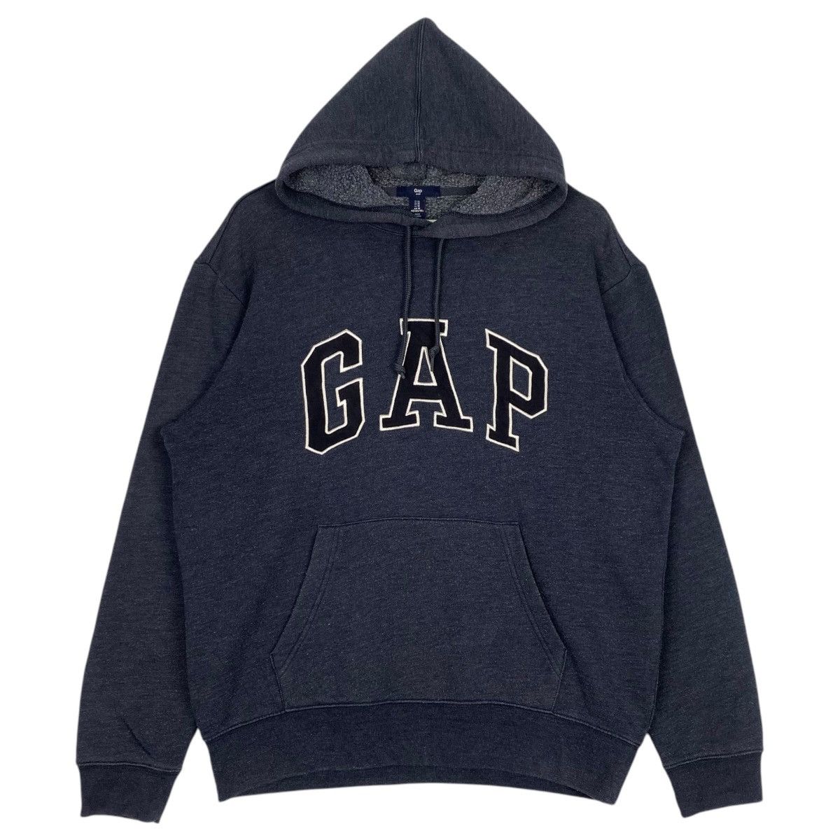 Gap × Vintage Vintage GAP Hoodie Big Logo Embroidered Blue Size US M / EU 48-50 / 2 - 1 Thumbnail