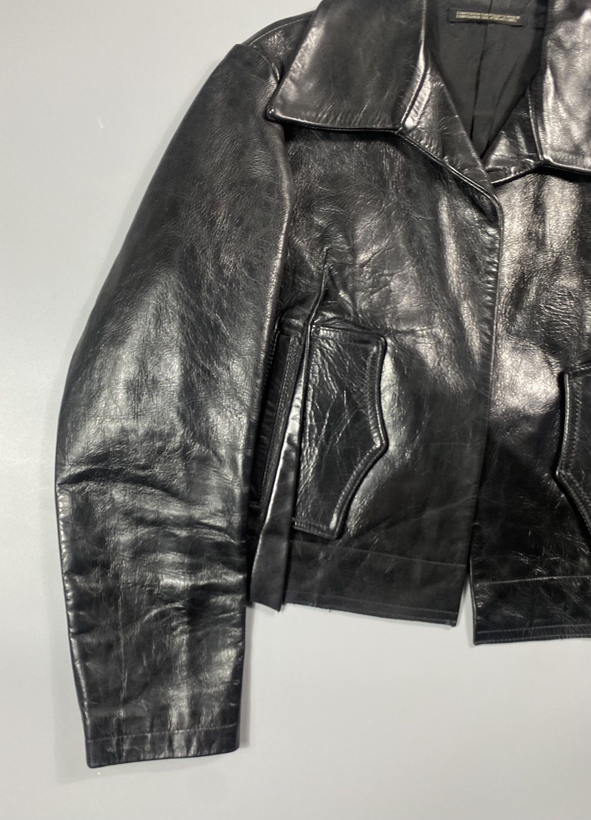 Yohji Yamamoto AW 2007- Yohji Yamamoto- Museum/Exhibit Piece Leather Jacket Size S / US 4 / IT 40 - 8 Thumbnail